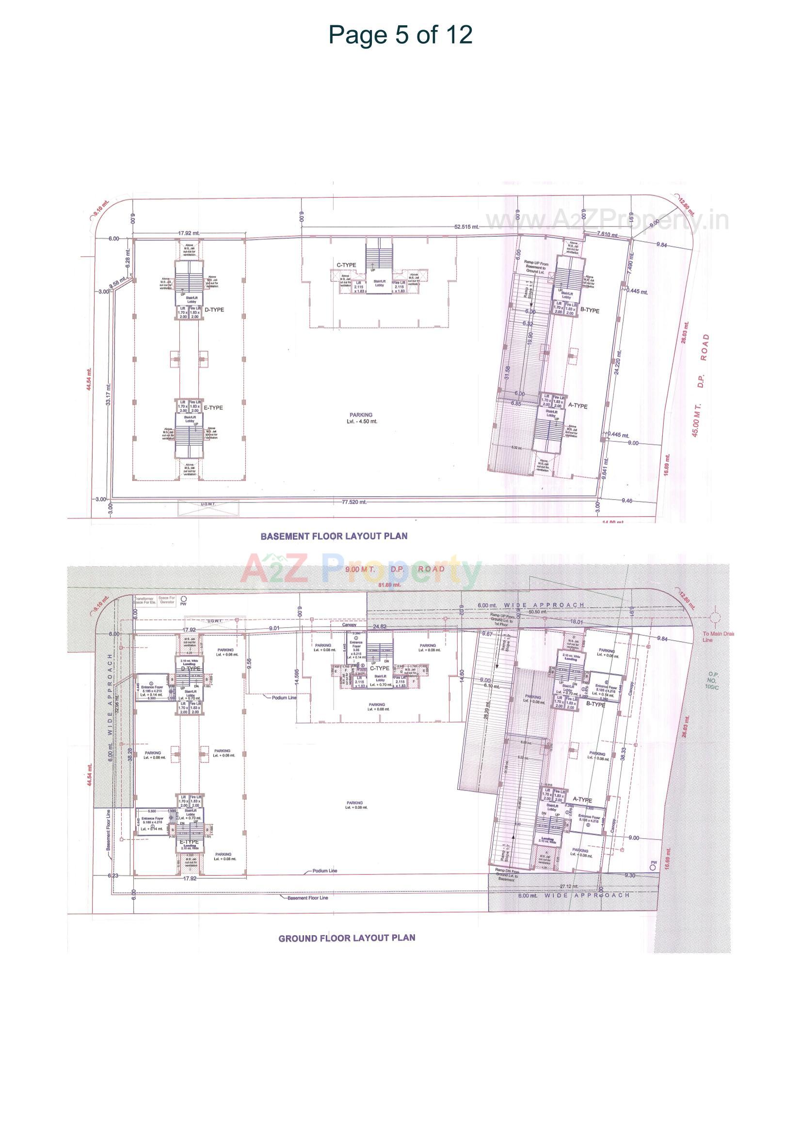 Layout of real estate project Vitoria Prime located at Jahangirabad, Surat, Gujarat