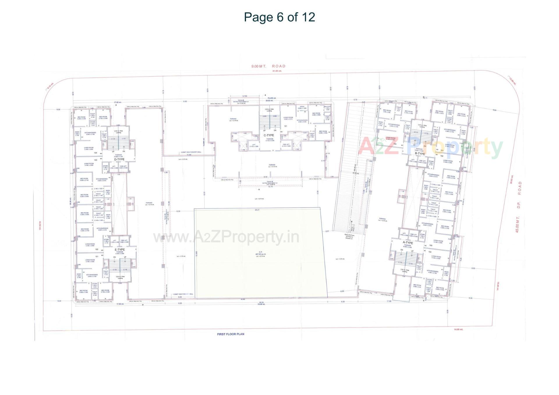 Layout of real estate project Vitoria Prime located at Jahangirabad, Surat, Gujarat