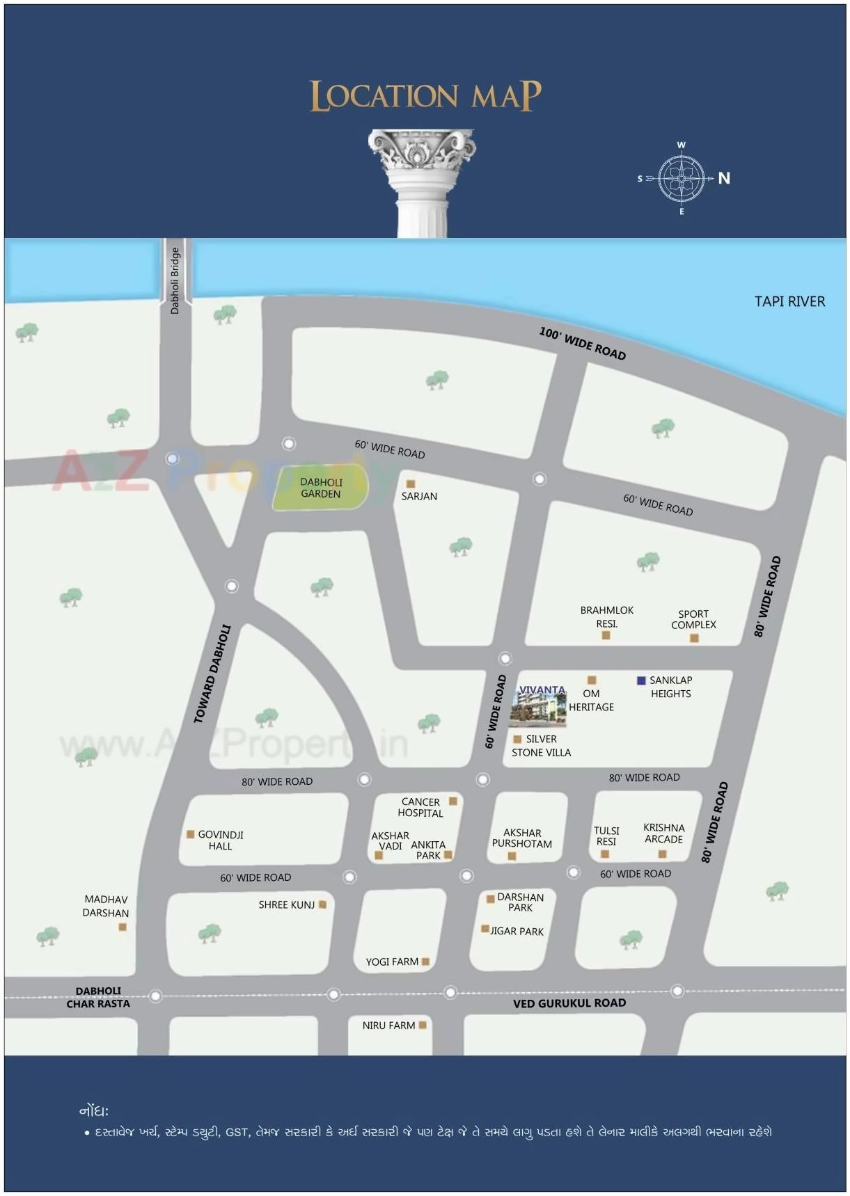  of real estate project Vivanta located at Dabholi, Surat, Gujarat