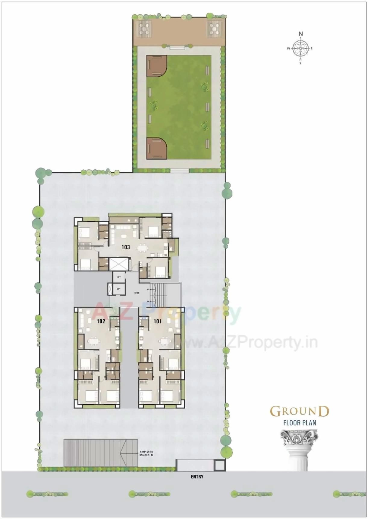 Layout of real estate project Vivanta located at Dabholi, Surat, Gujarat