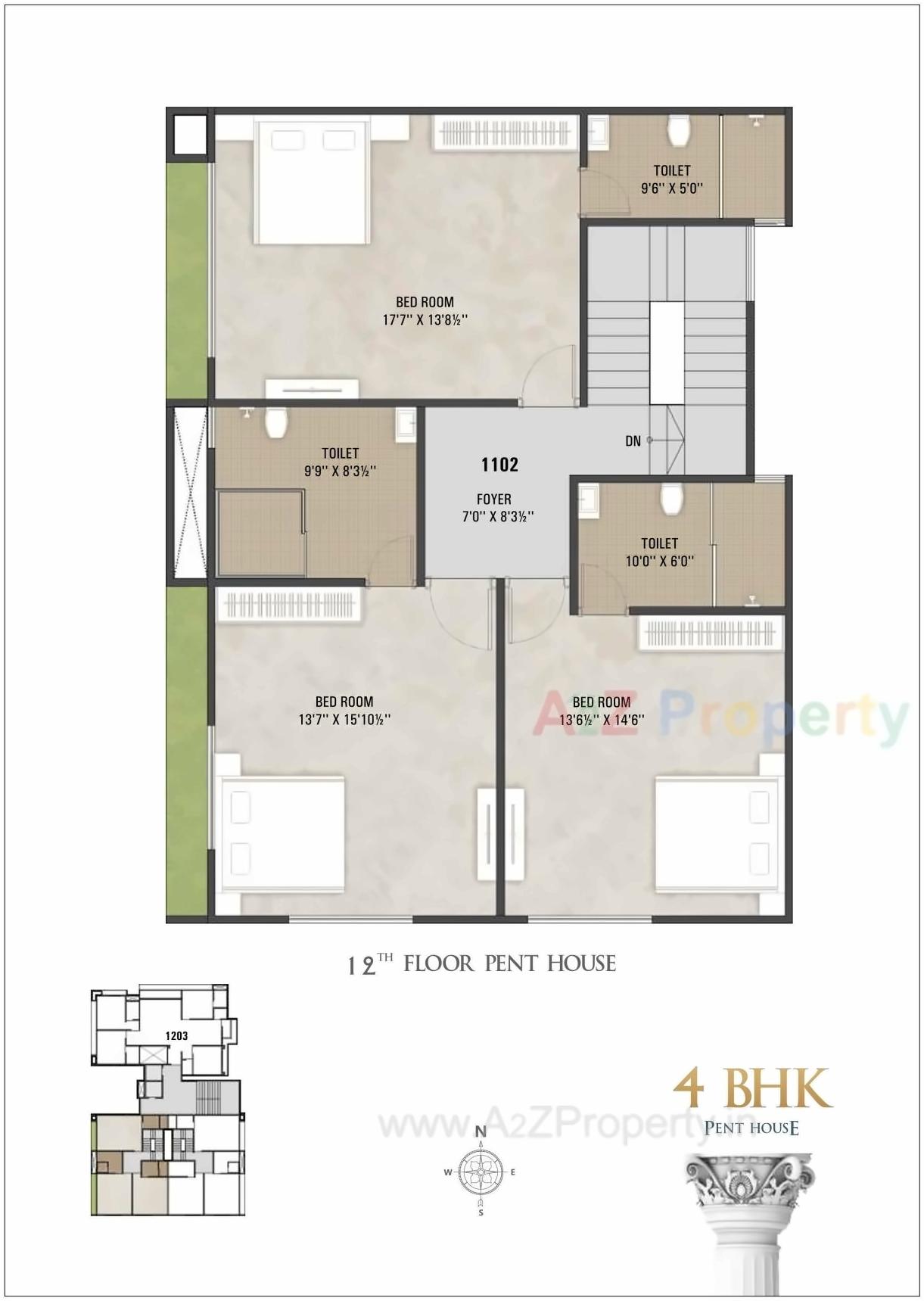Layout of real estate project Vivanta located at Dabholi, Surat, Gujarat