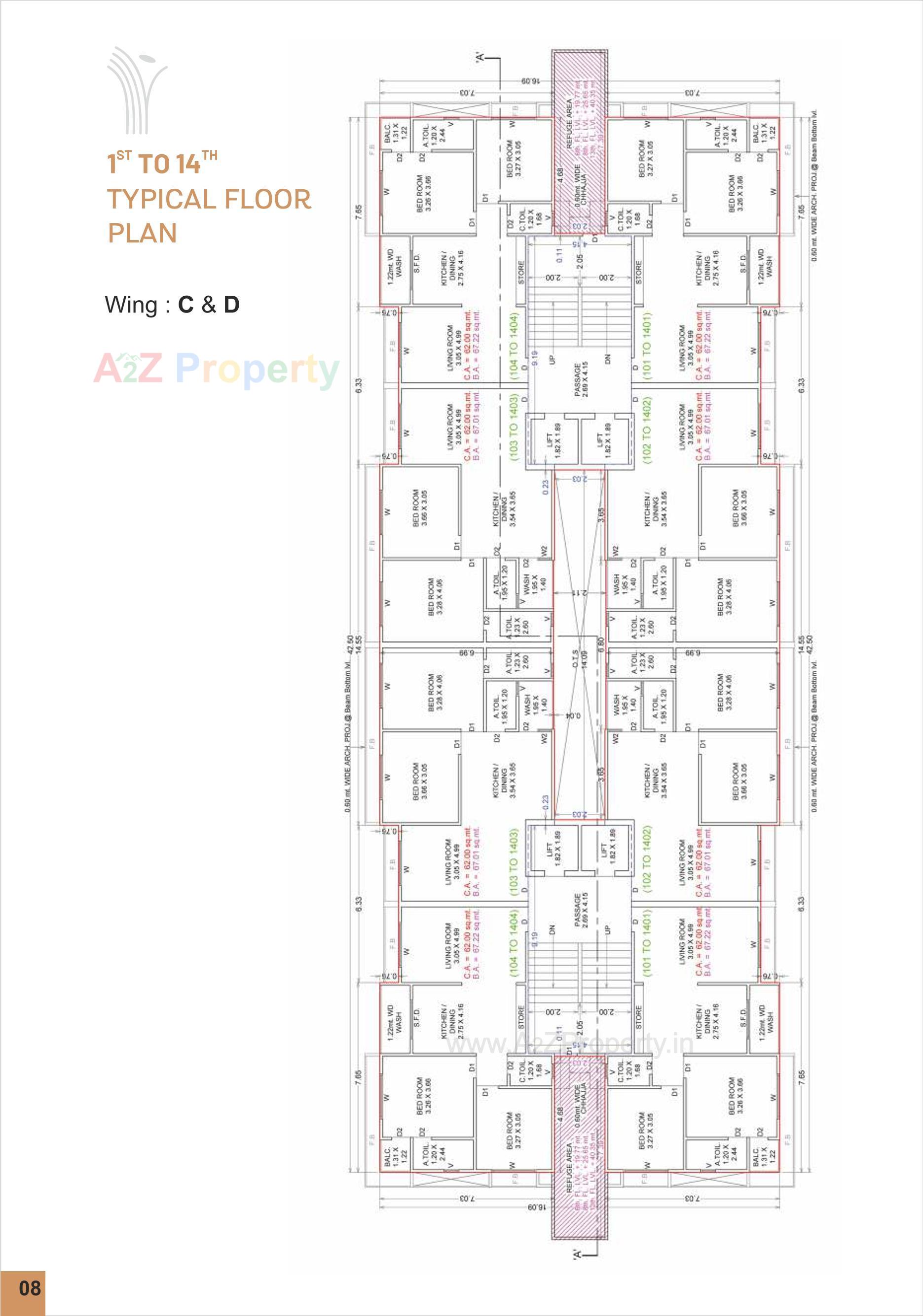 Layout of real estate project Vraj Platinum located at Sarthana, Surat, Gujarat