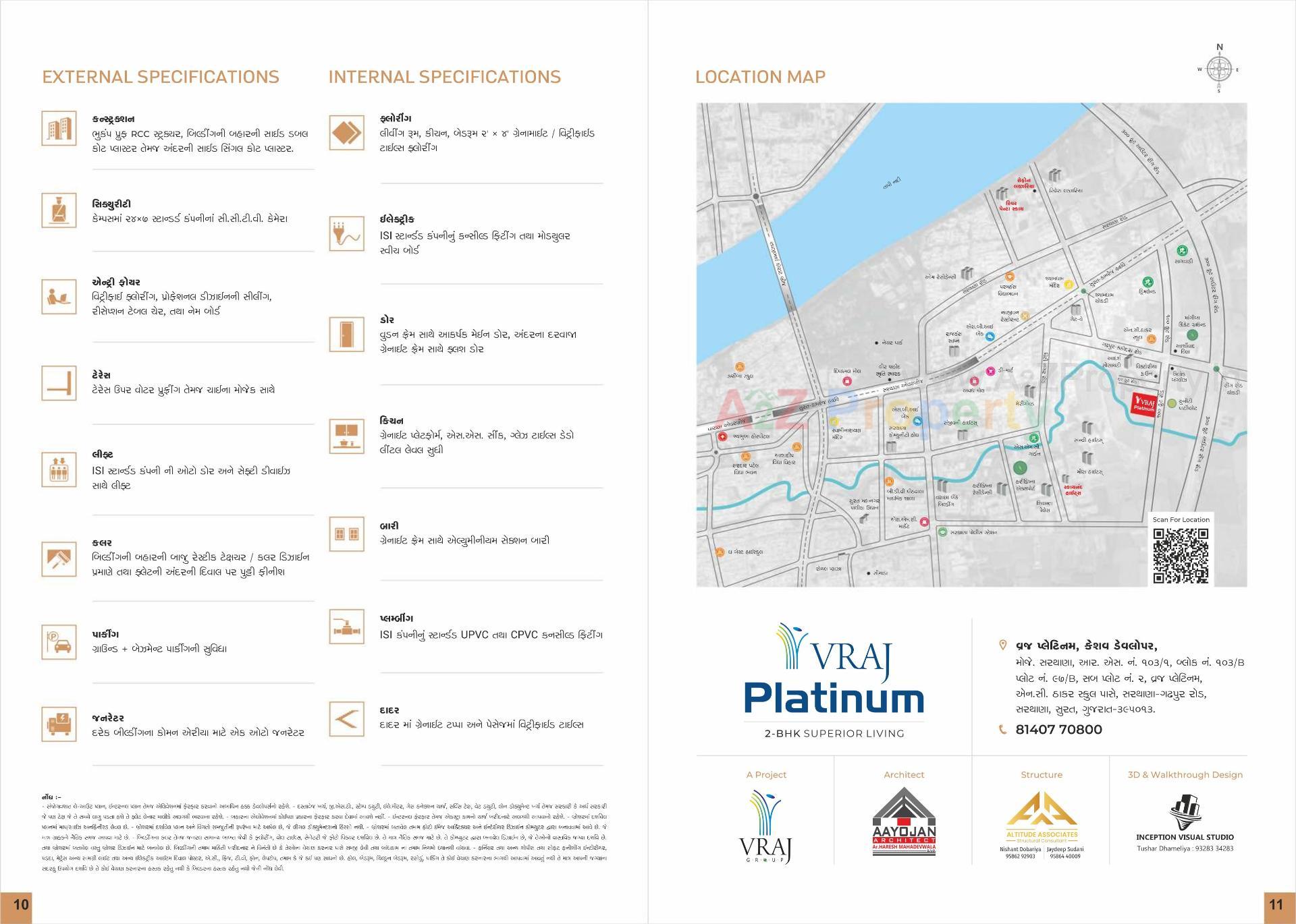  of real estate project Vraj Platinum located at Sarthana, Surat, Gujarat