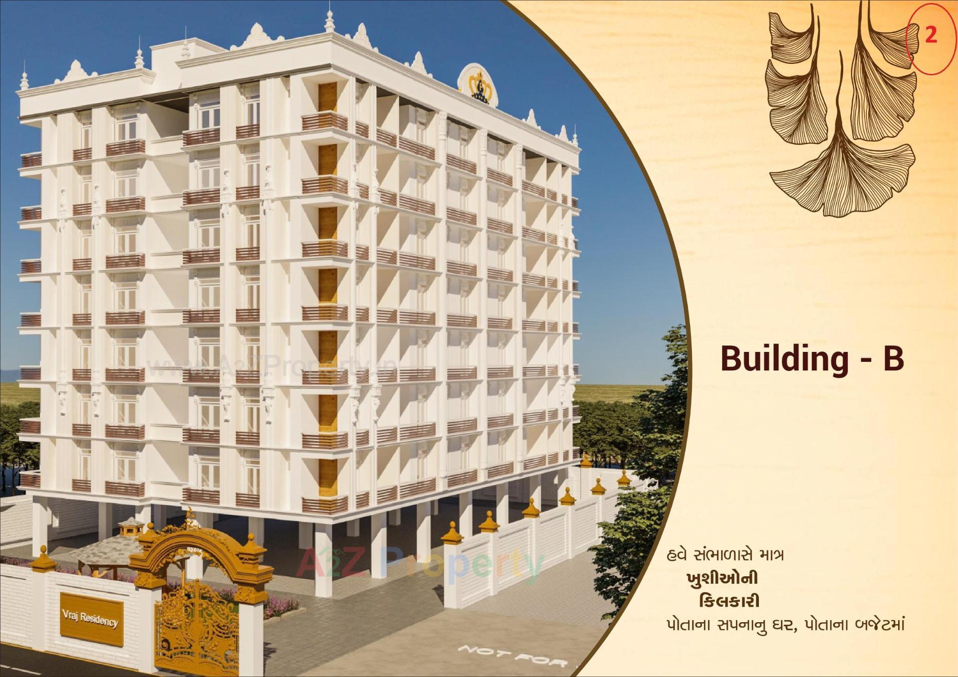 3D Elevation of real estate project Vraj Residency located at Udhna, Surat, Gujarat