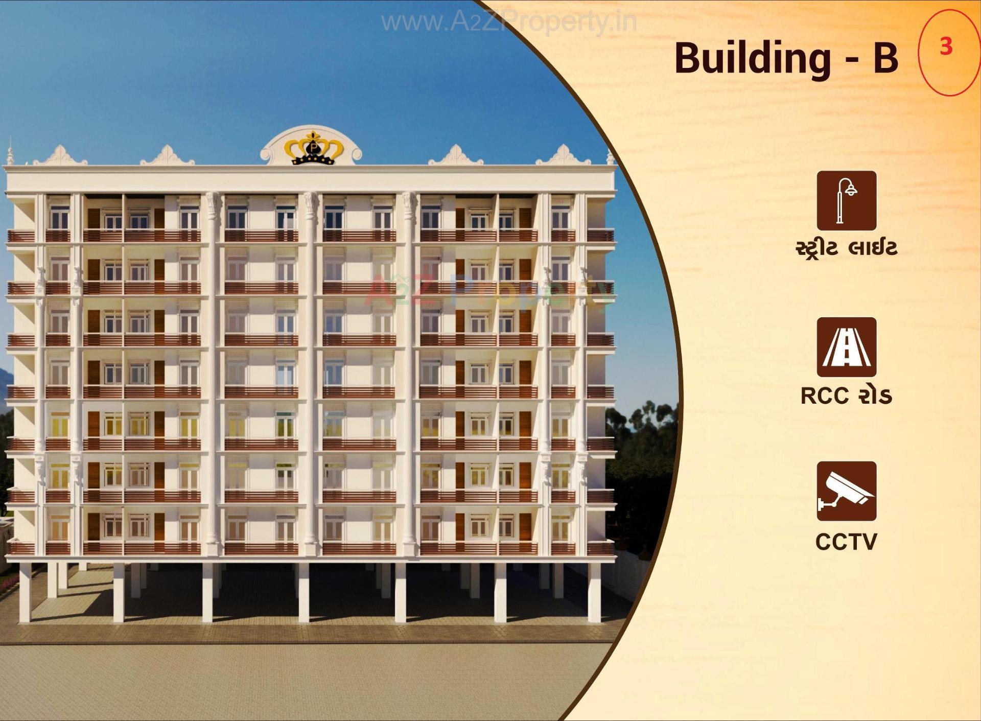 3D Elevation of real estate project Vraj Residency located at Udhna, Surat, Gujarat