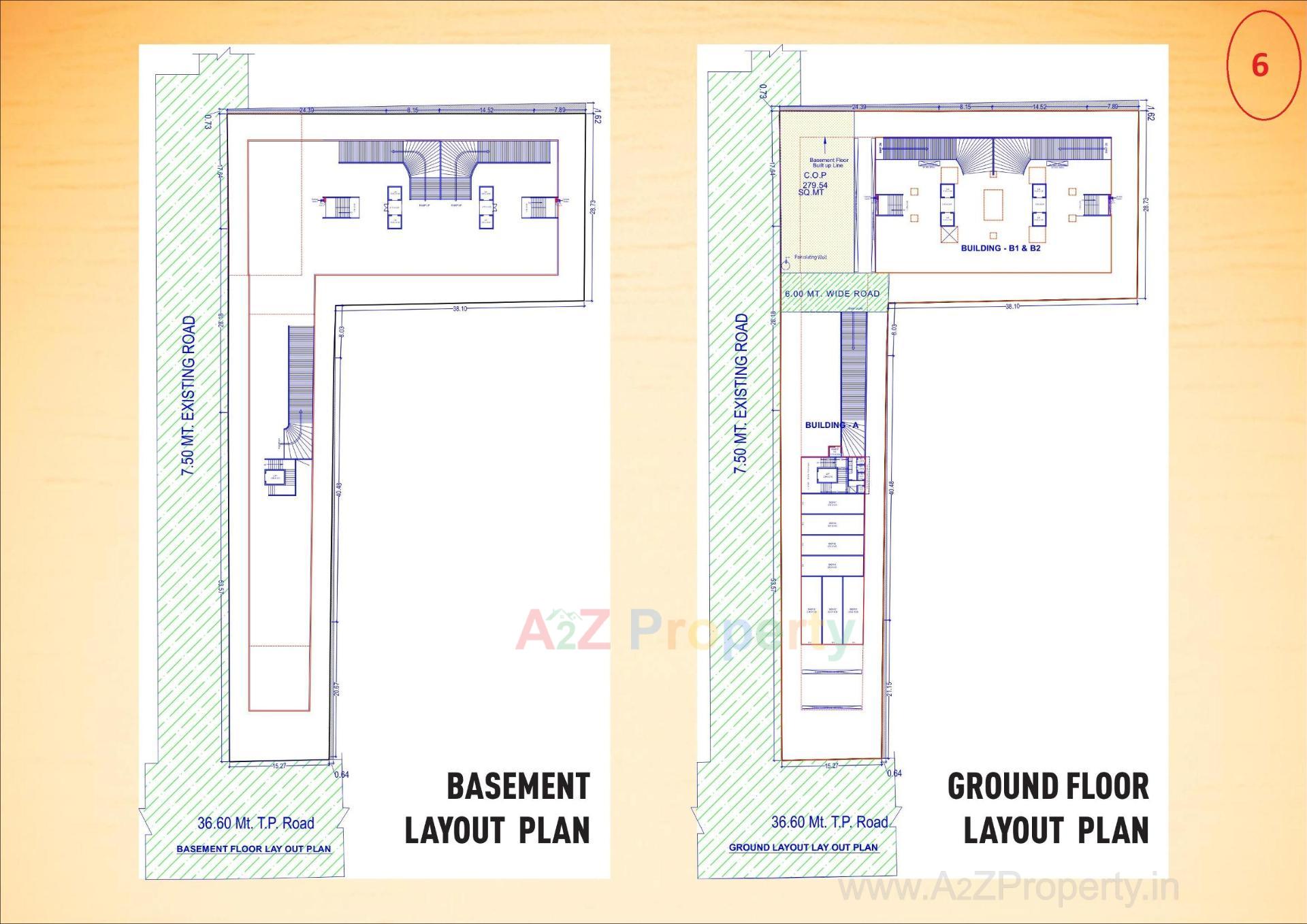 Layout of real estate project Vraj Residency located at Udhna, Surat, Gujarat