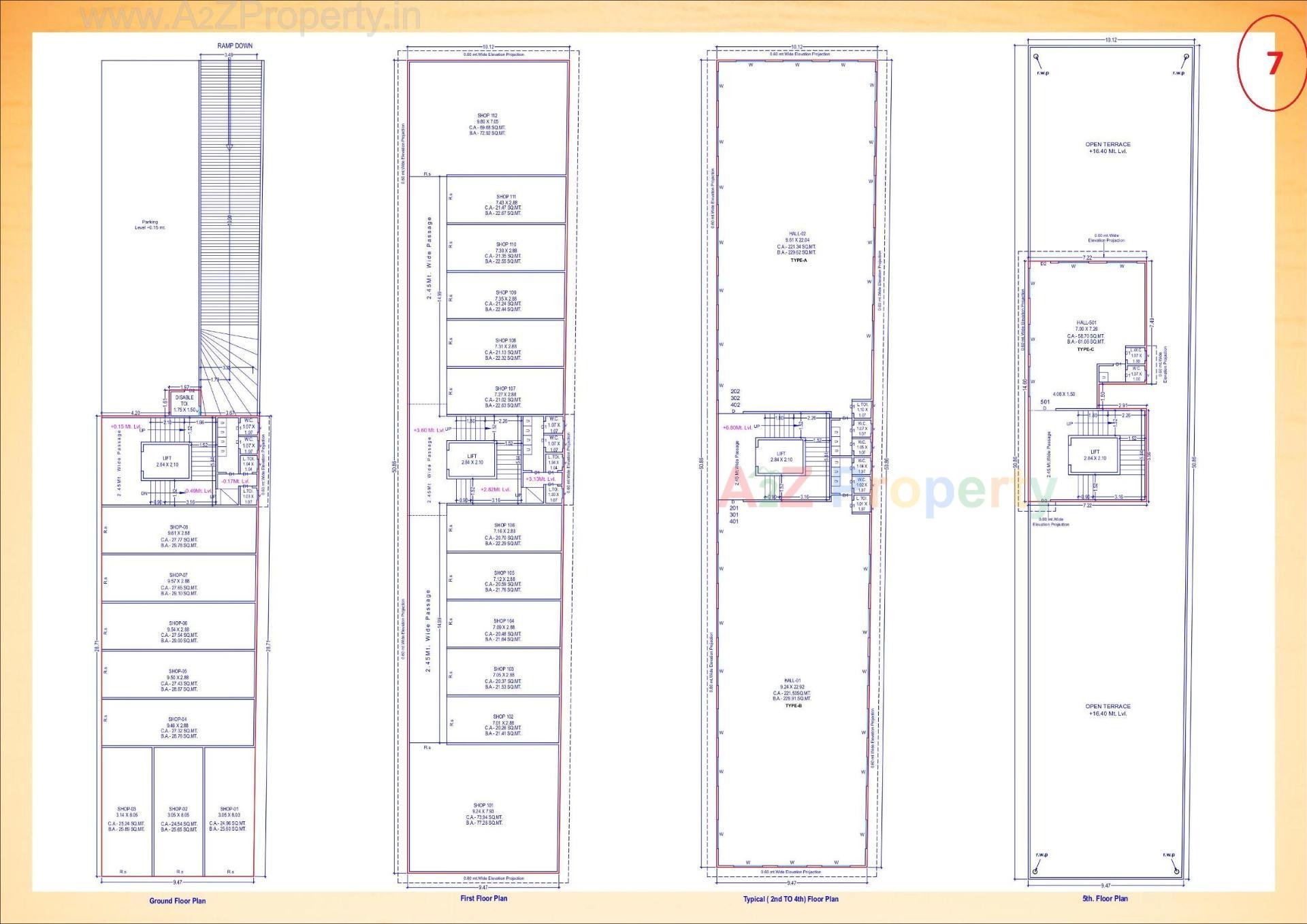Layout of real estate project Vraj Residency located at Udhna, Surat, Gujarat