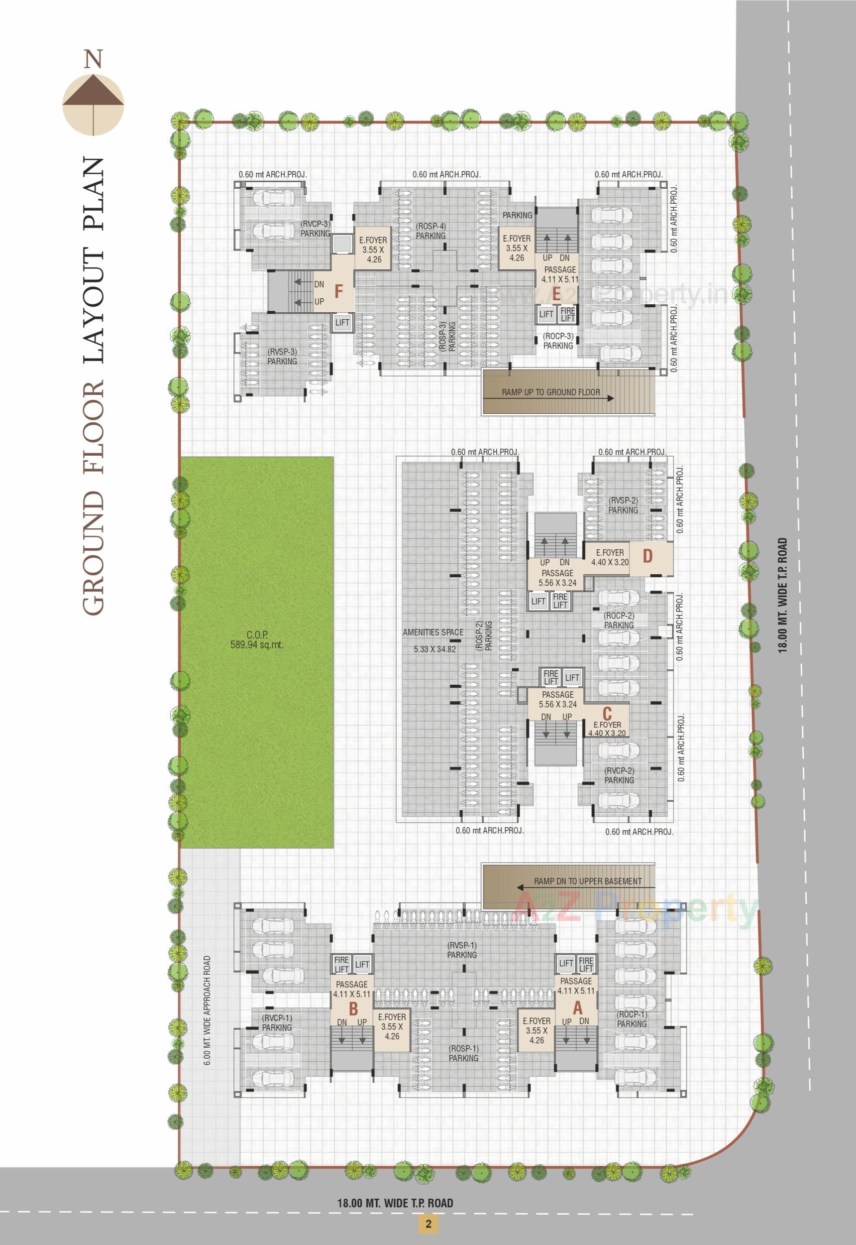 Layout of real estate project Vrajbhumi Residency located at Bamroli, Surat, Gujarat