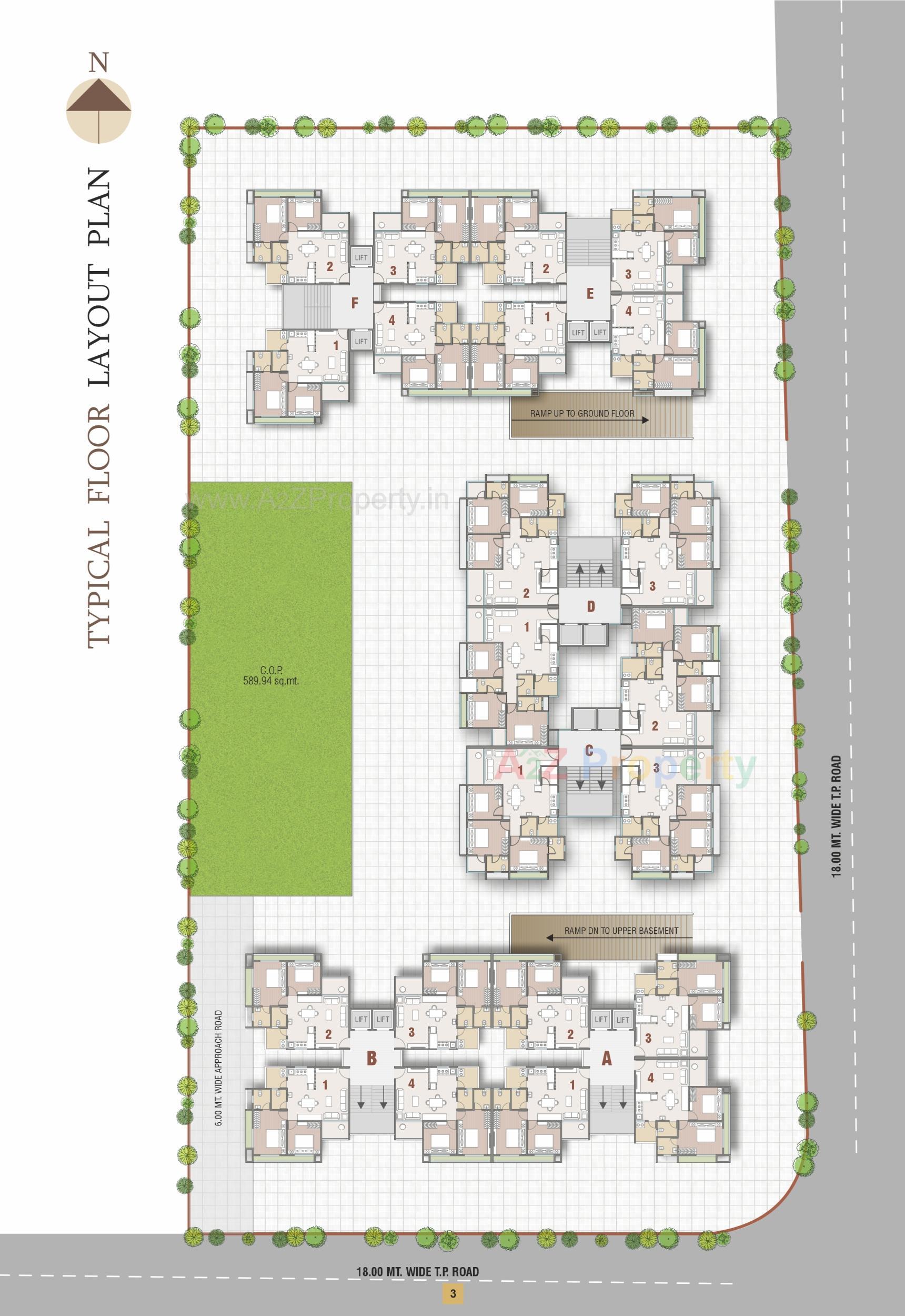 Layout of real estate project Vrajbhumi Residency located at Bamroli, Surat, Gujarat