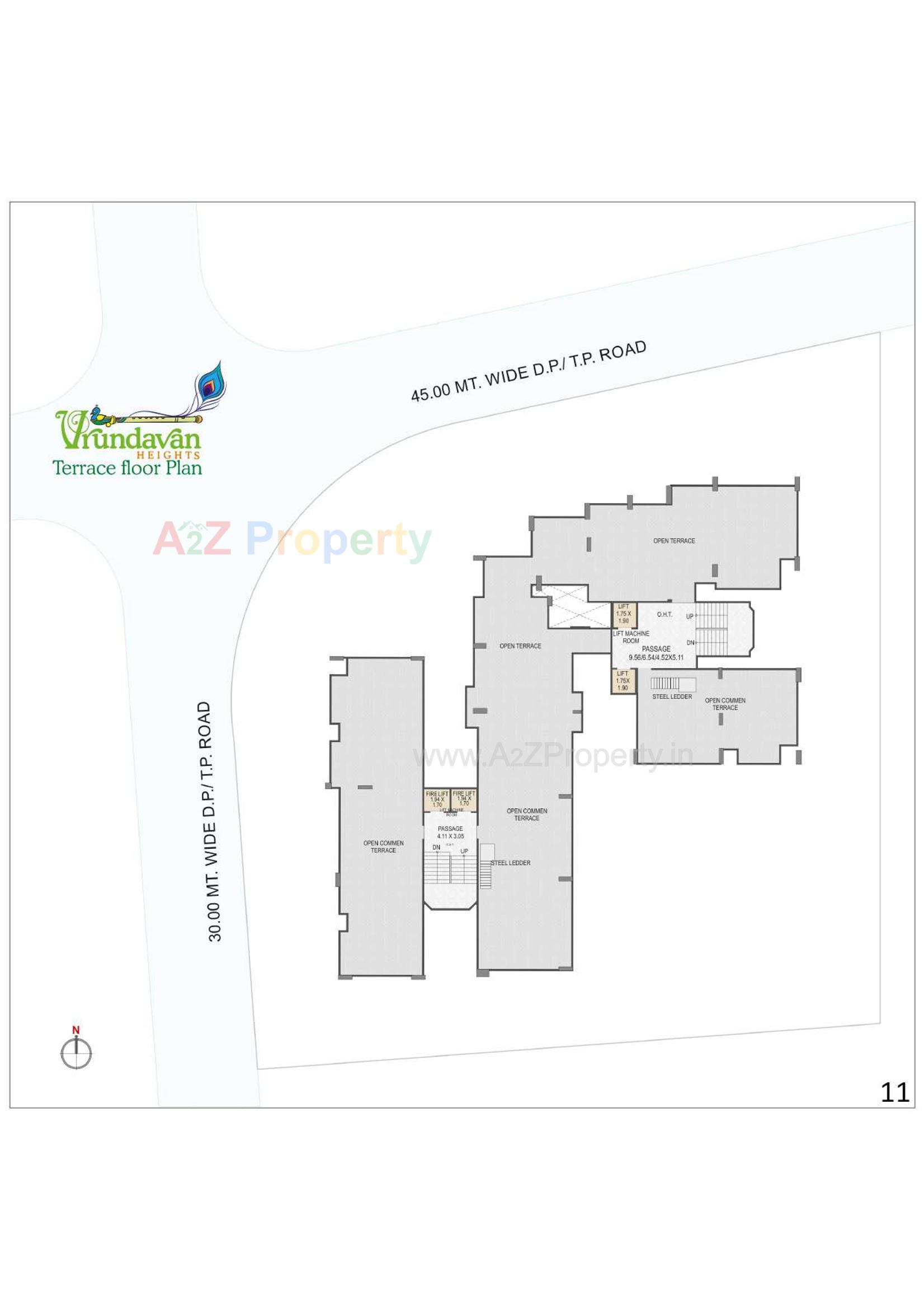 Layout of real estate project Vrundavan Heights located at Bamroli, Surat, Gujarat