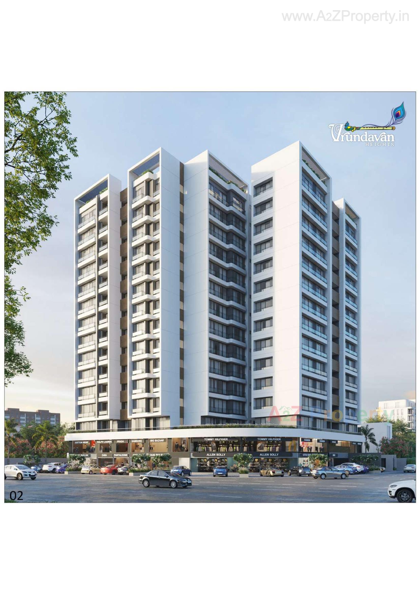 3D Elevation of real estate project Vrundavan Heights located at Bamroli, Surat, Gujarat