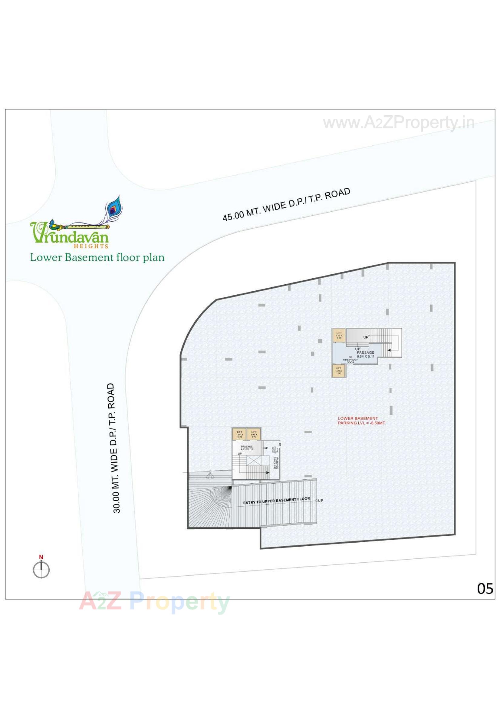 Layout of real estate project Vrundavan Heights located at Bamroli, Surat, Gujarat