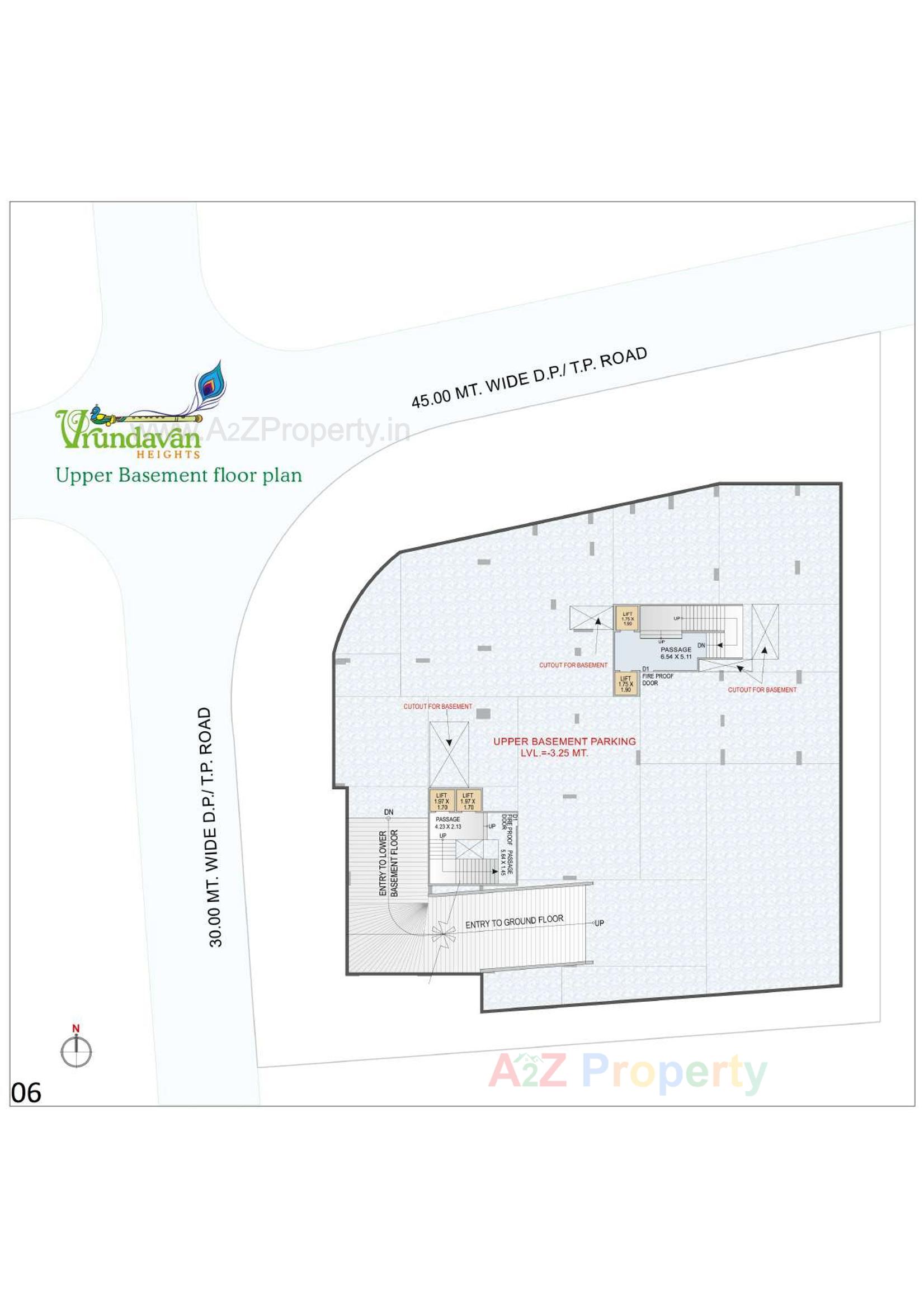 Layout of real estate project Vrundavan Heights located at Bamroli, Surat, Gujarat