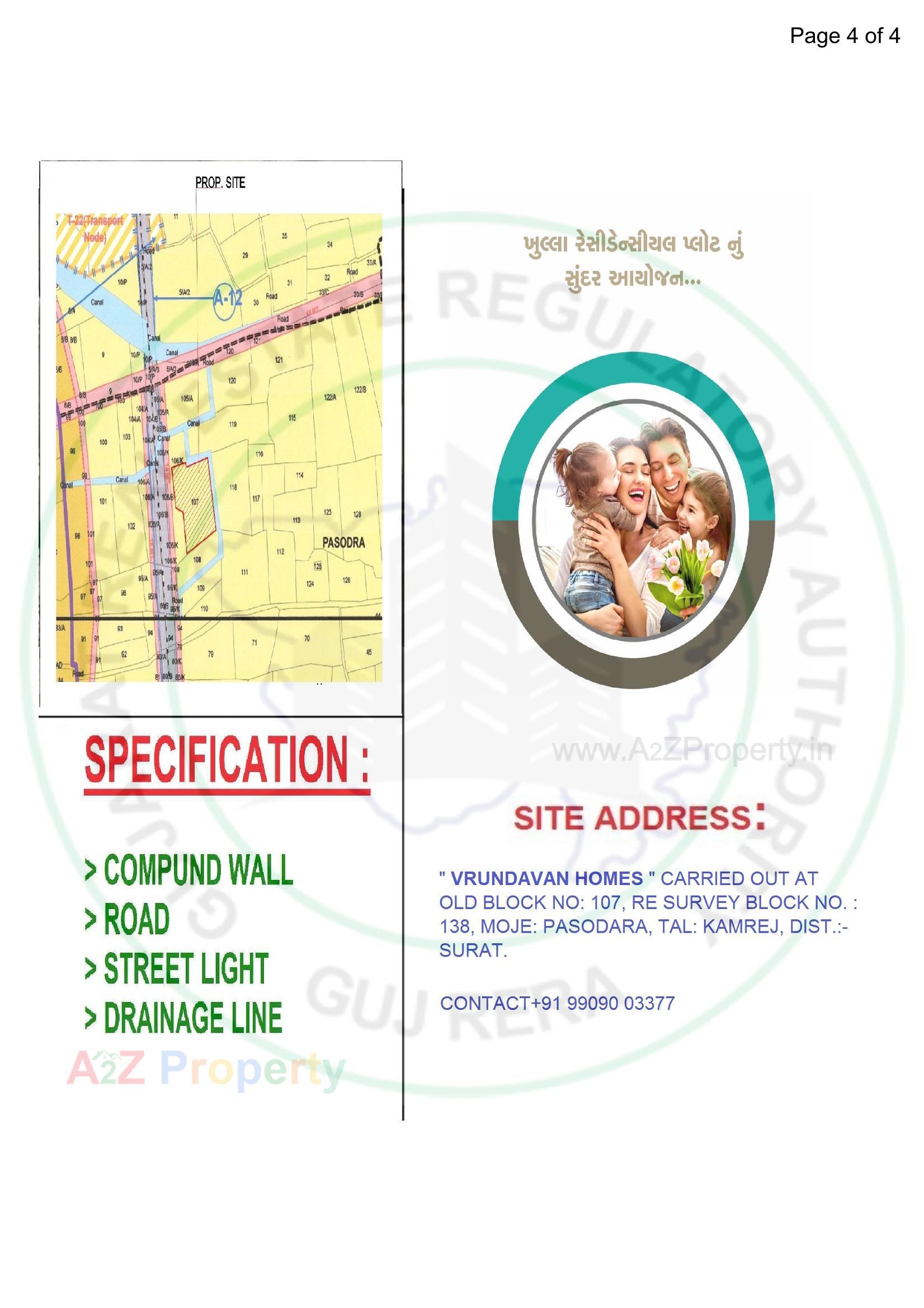  of real estate project Vrundavan Homes located at Pasodara, Surat, Gujarat