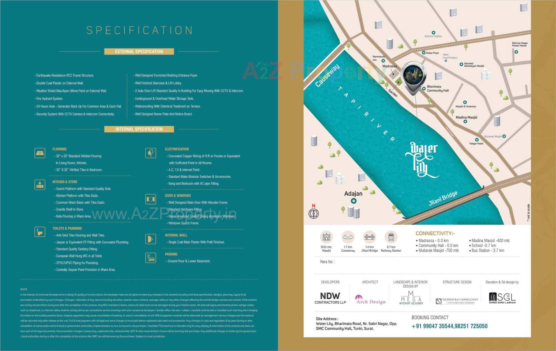  of real estate project Water Lily located at Tunki, Surat, Gujarat