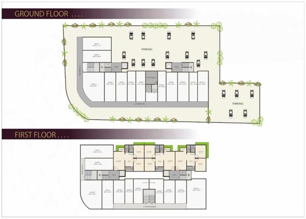 Layout of real estate project Western View located at Varachha, Surat, Gujarat