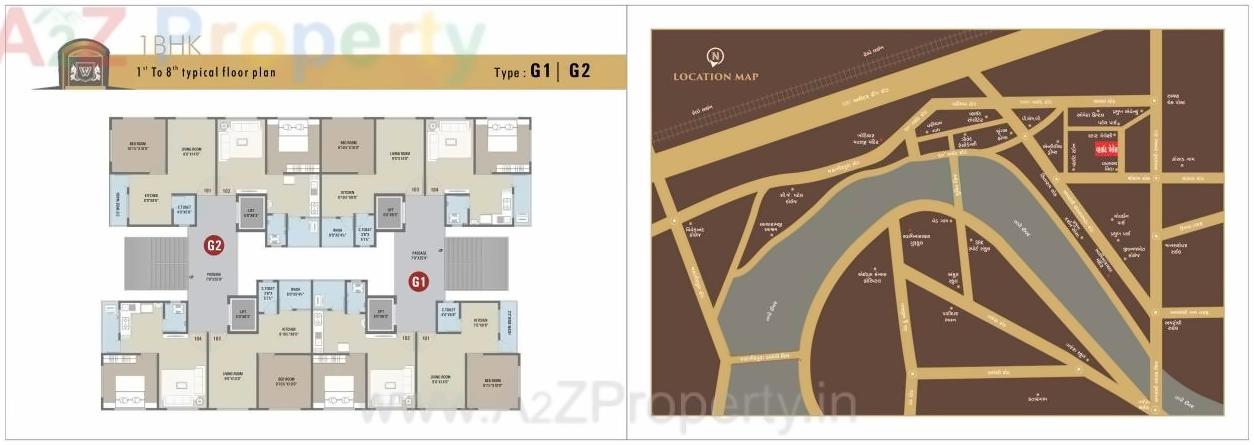 Layout of real estate project White Palace located at Variav, Surat, Gujarat