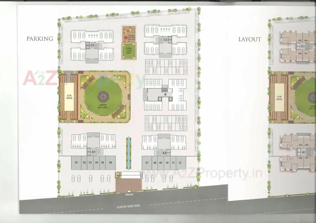 Layout of real estate project Yogi Hieghts located at Puna, Surat, Gujarat