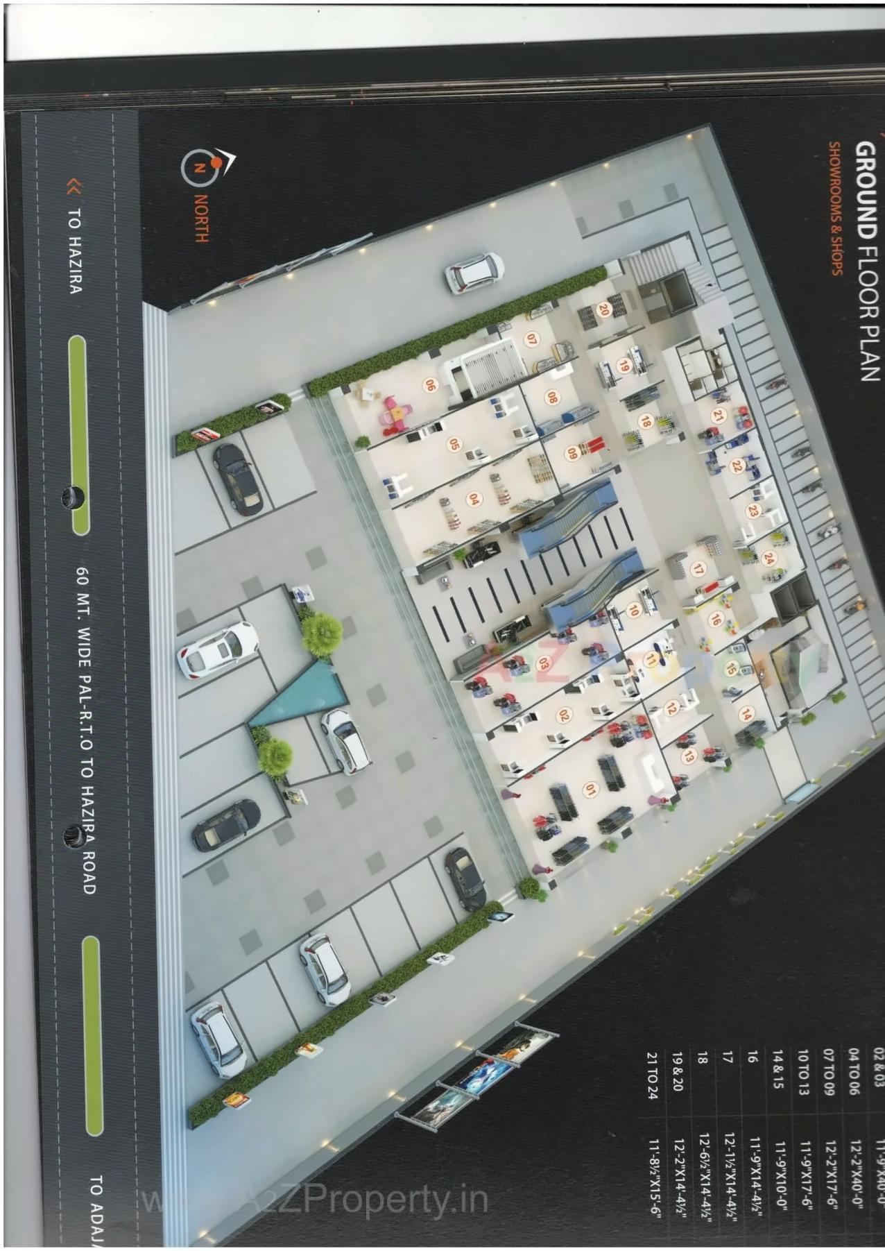 Layout of real estate project Zircon Arena located at Bhatha, Surat, Gujarat