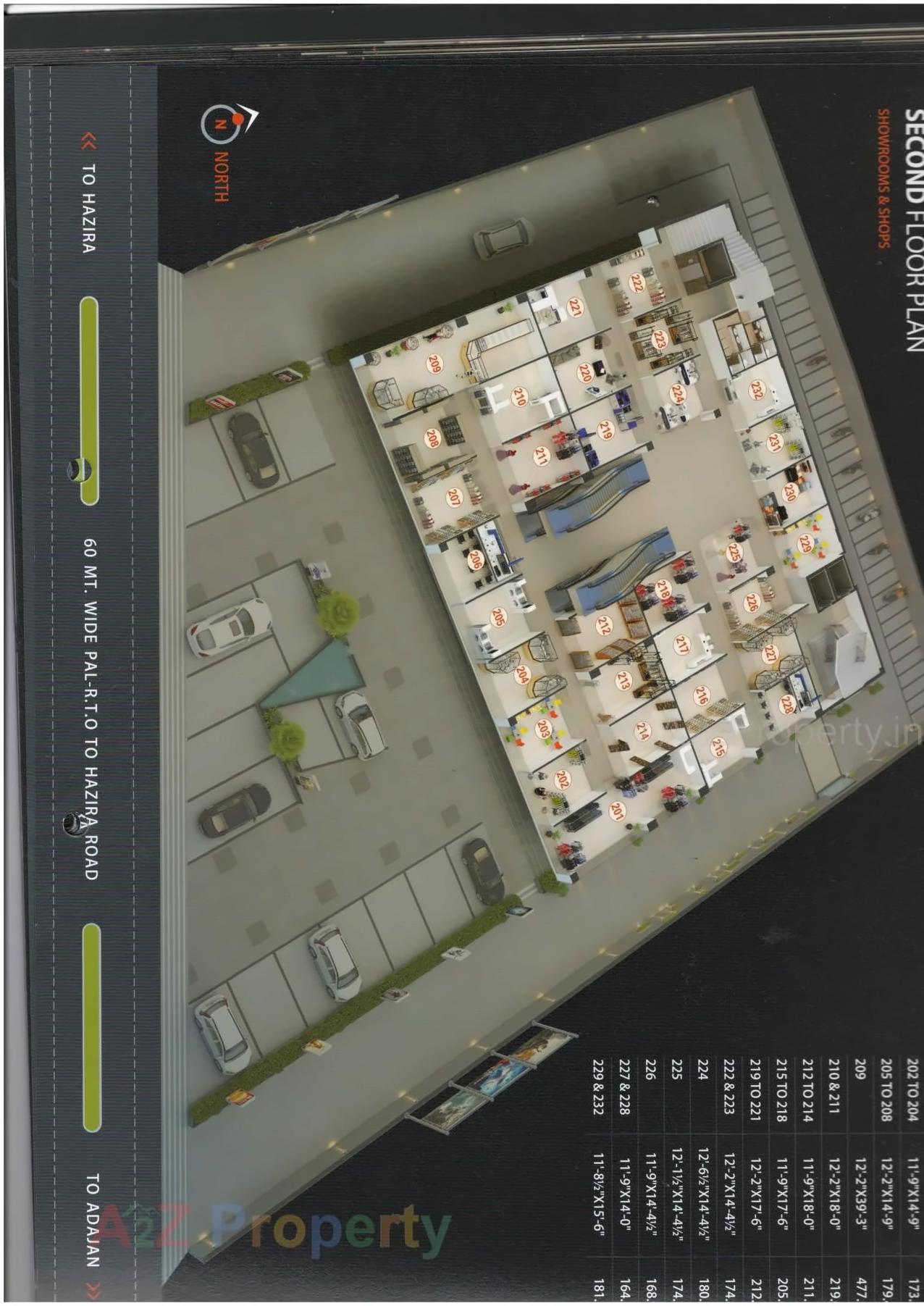 Layout of real estate project Zircon Arena located at Bhatha, Surat, Gujarat