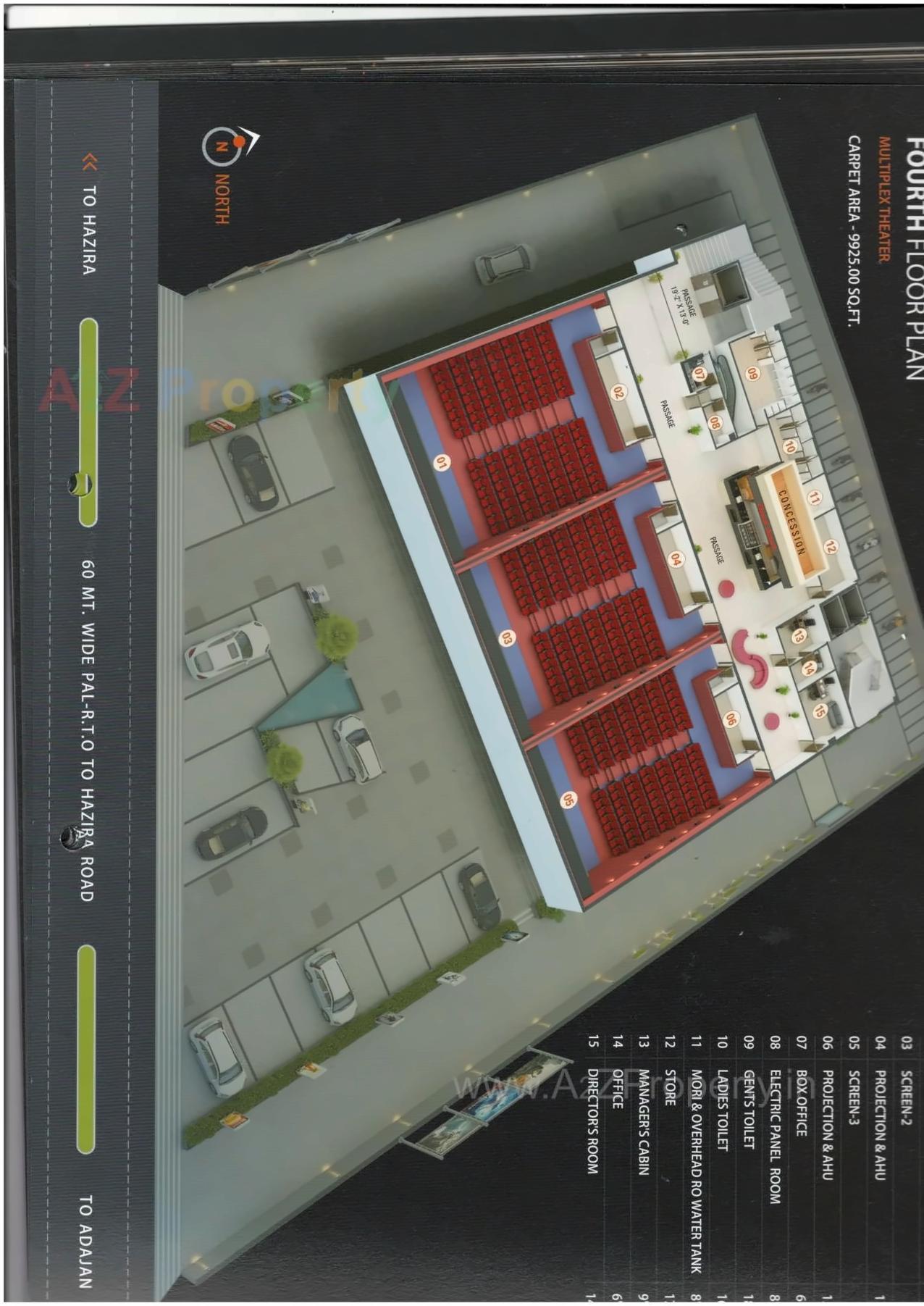 Layout of real estate project Zircon Arena located at Bhatha, Surat, Gujarat