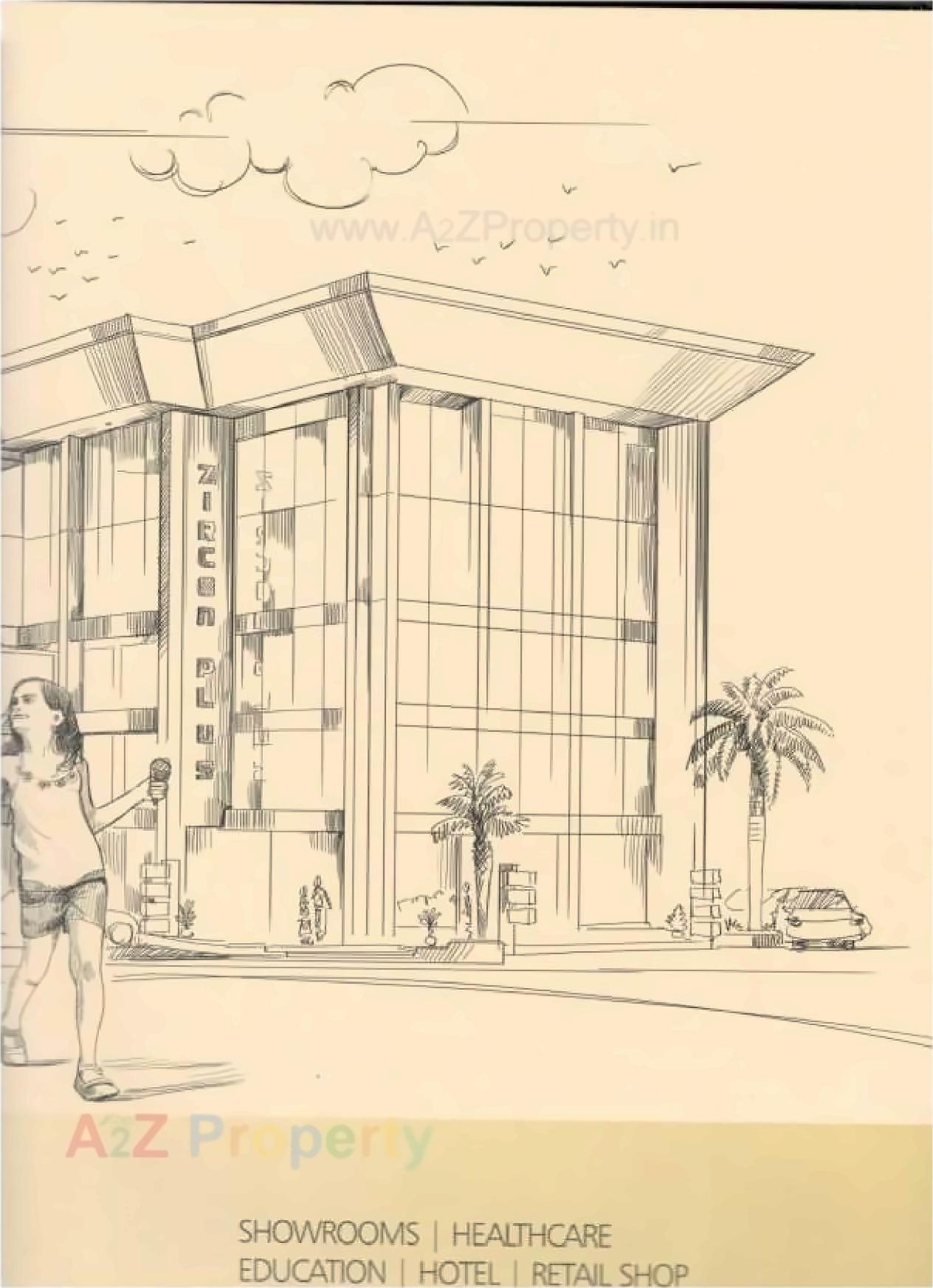 3D Elevation of real estate project Zircon Plus located at Katar, Surat, Gujarat