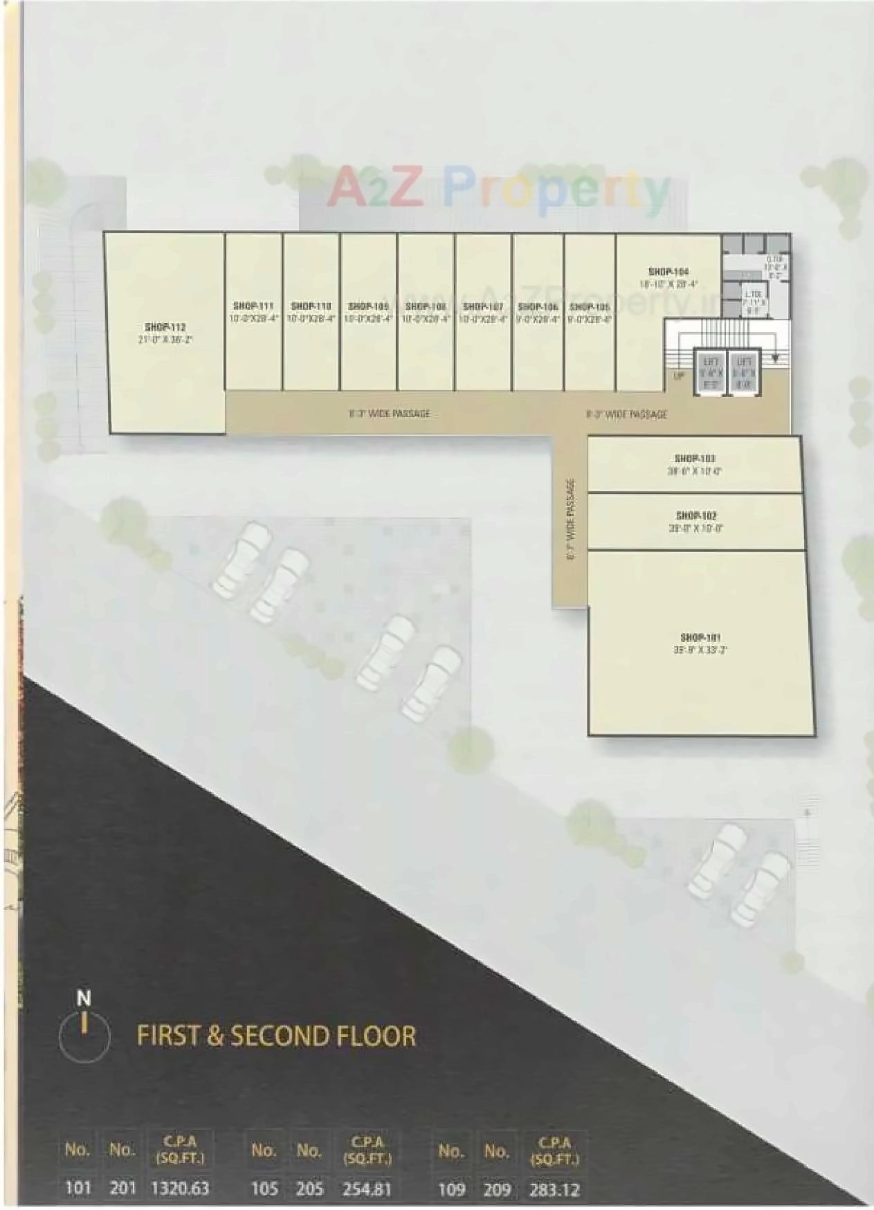 Layout of real estate project Zircon Plus located at Katar, Surat, Gujarat