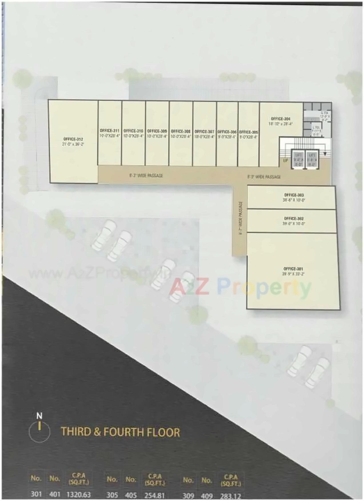 Layout of real estate project Zircon Plus located at Katar, Surat, Gujarat