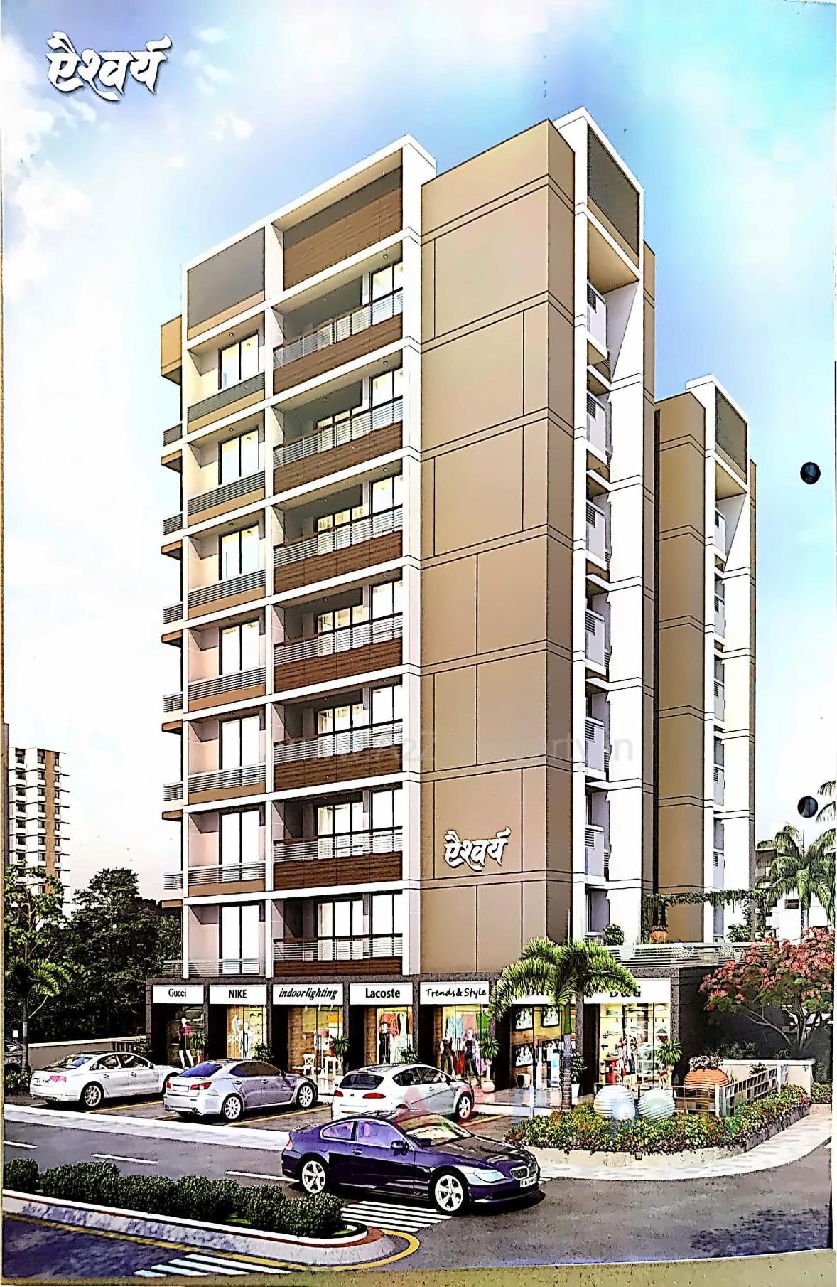 3D Elevation of real estate project Aishwarya Residency located at Surendranagar, Surendranagar, Gujarat