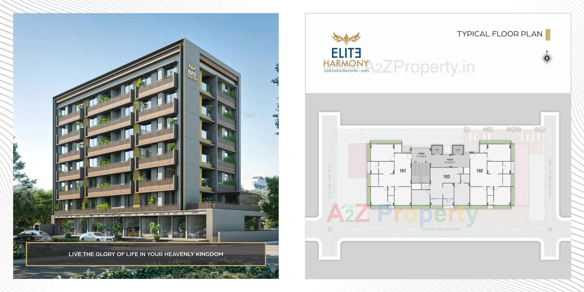 Layout of real estate project Elite Harmony located at Surendranagar, Surendranagar, Gujarat
