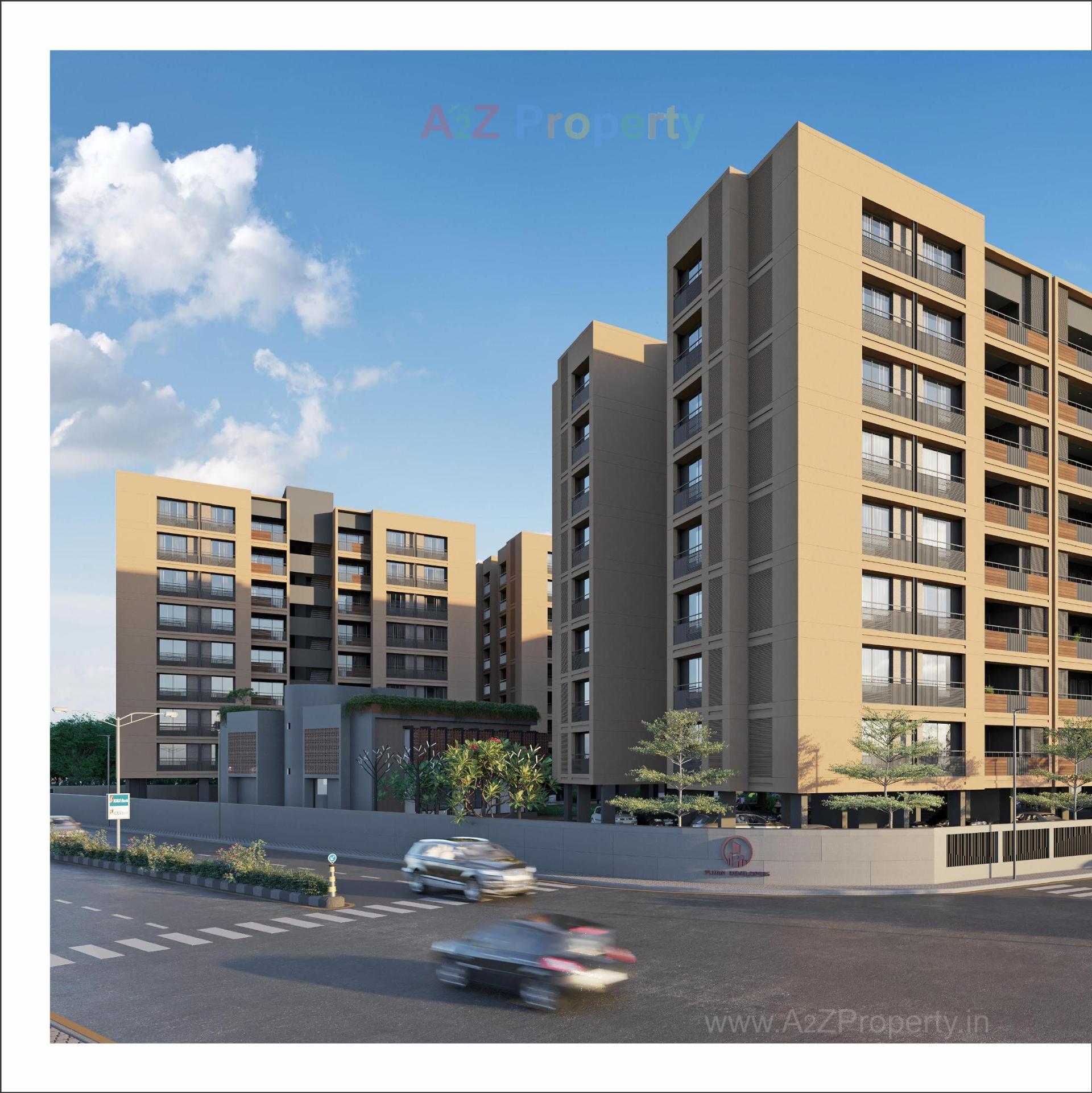 3D Elevation of real estate project Pujan Elegant located at Wadhwan, Surendranagar, Gujarat