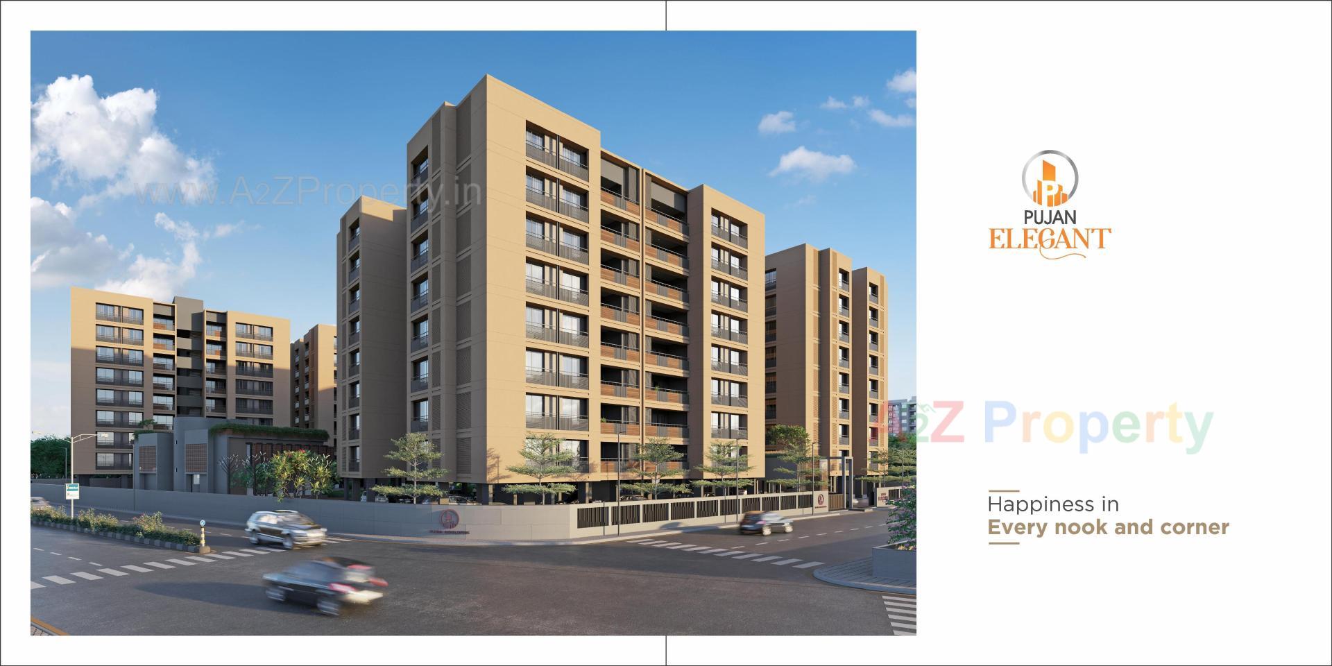 3D Elevation of real estate project Pujan Elegant located at Wadhwan, Surendranagar, Gujarat