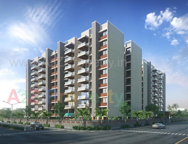 3D Elevation of real estate project Shiv Orchid located at Wadhwan, Surendranagar, Gujarat
