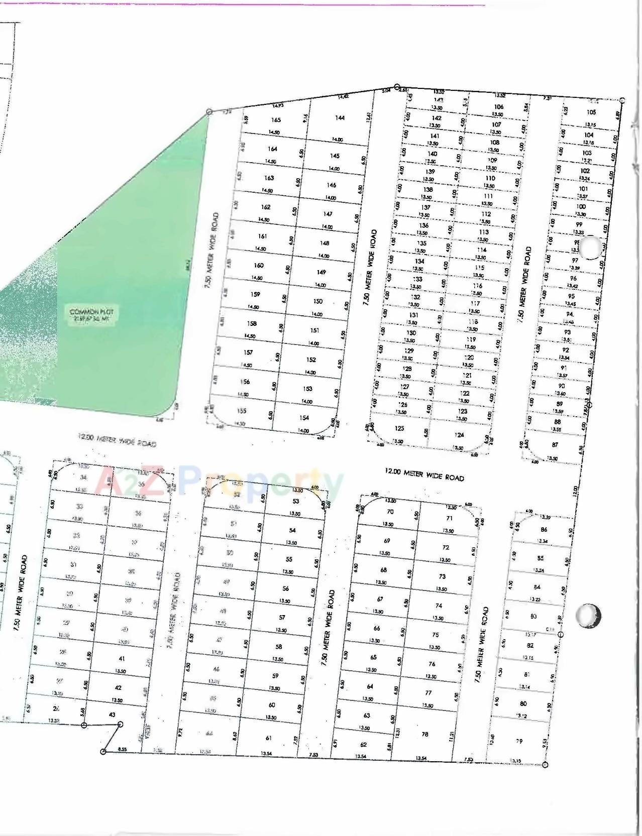 Layout of real estate project Shiv Sarjan located at Wadhwan, Surendranagar, Gujarat