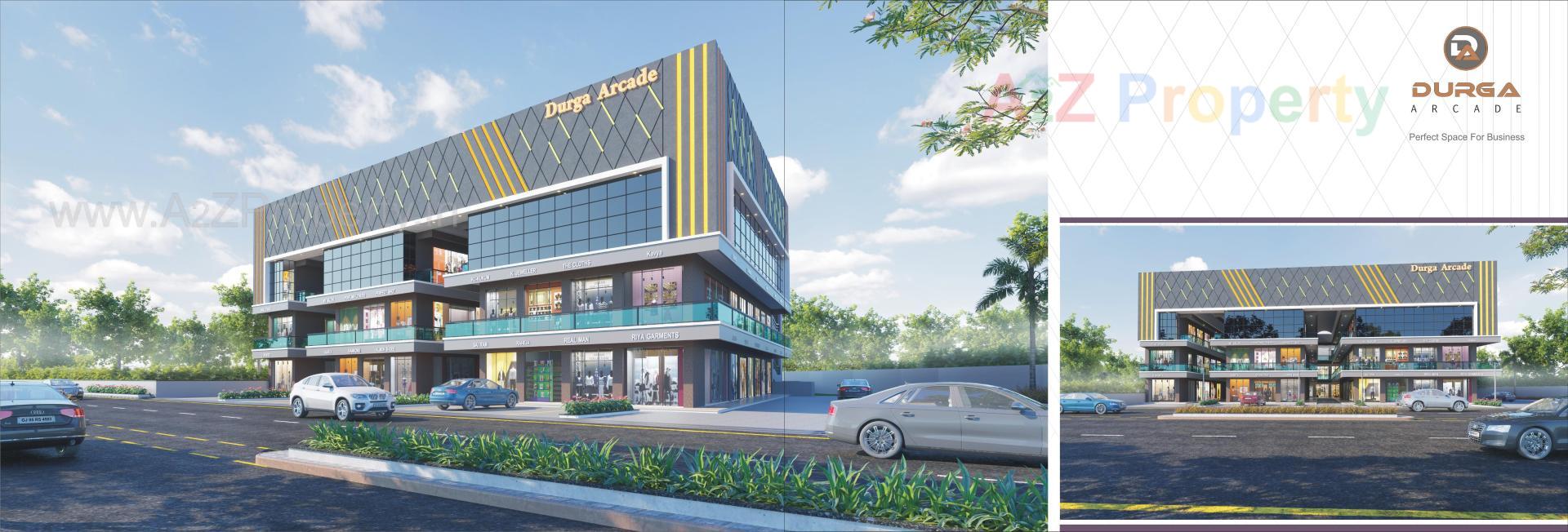 3D Elevation of real estate project Durga Arcade located at Songadh, Tapi, Gujarat