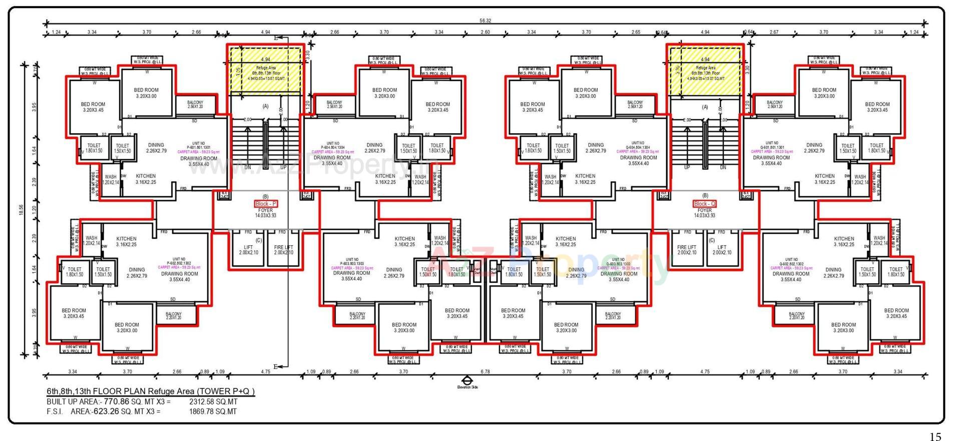 Layout of real estate project 19 Shops 448 Bhk Flats At Gorwa located at Gorwa, Vadodara, Gujarat