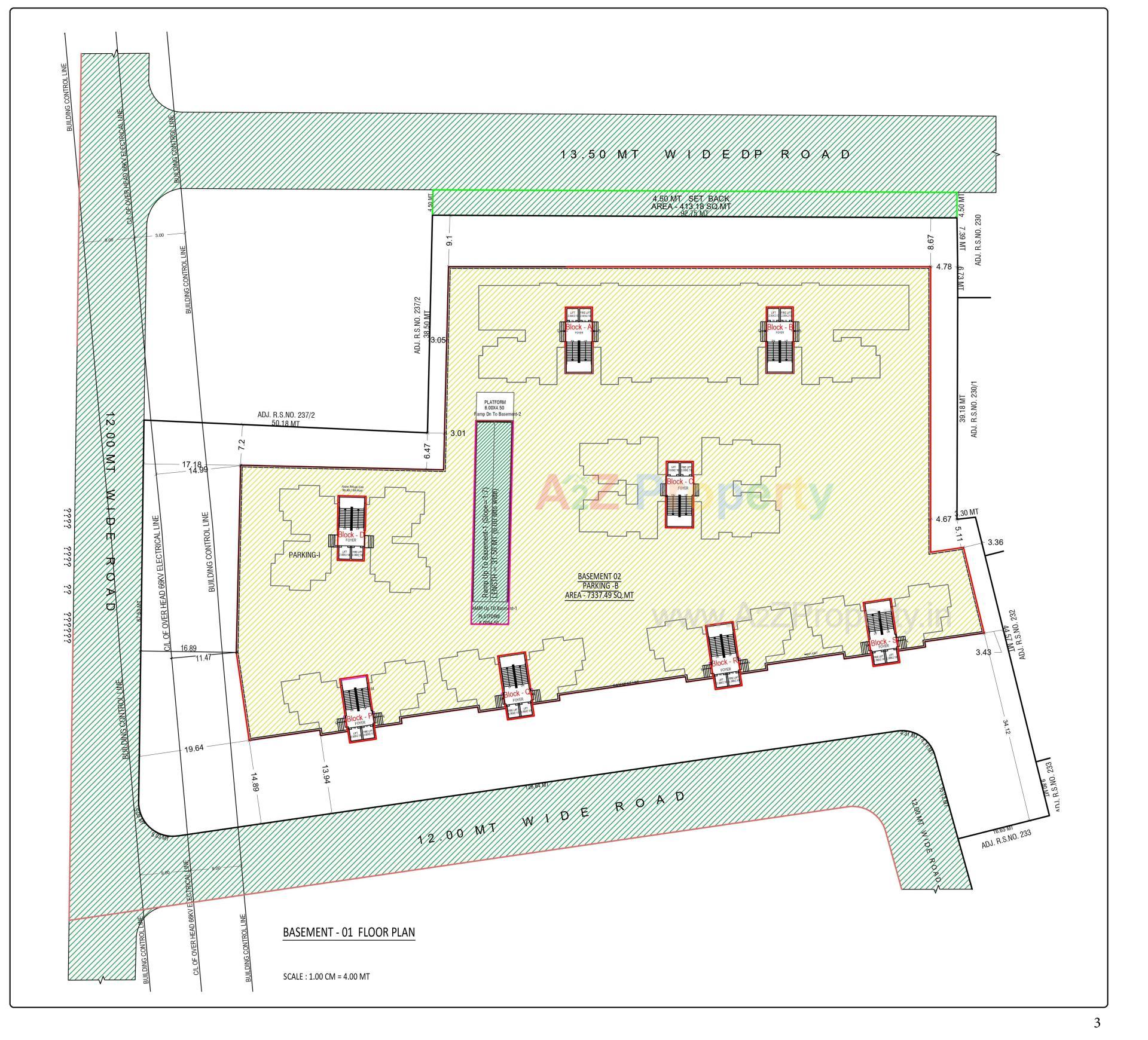 Layout of real estate project 19 Shops 448 Bhk Flats At Gorwa located at Gorwa, Vadodara, Gujarat