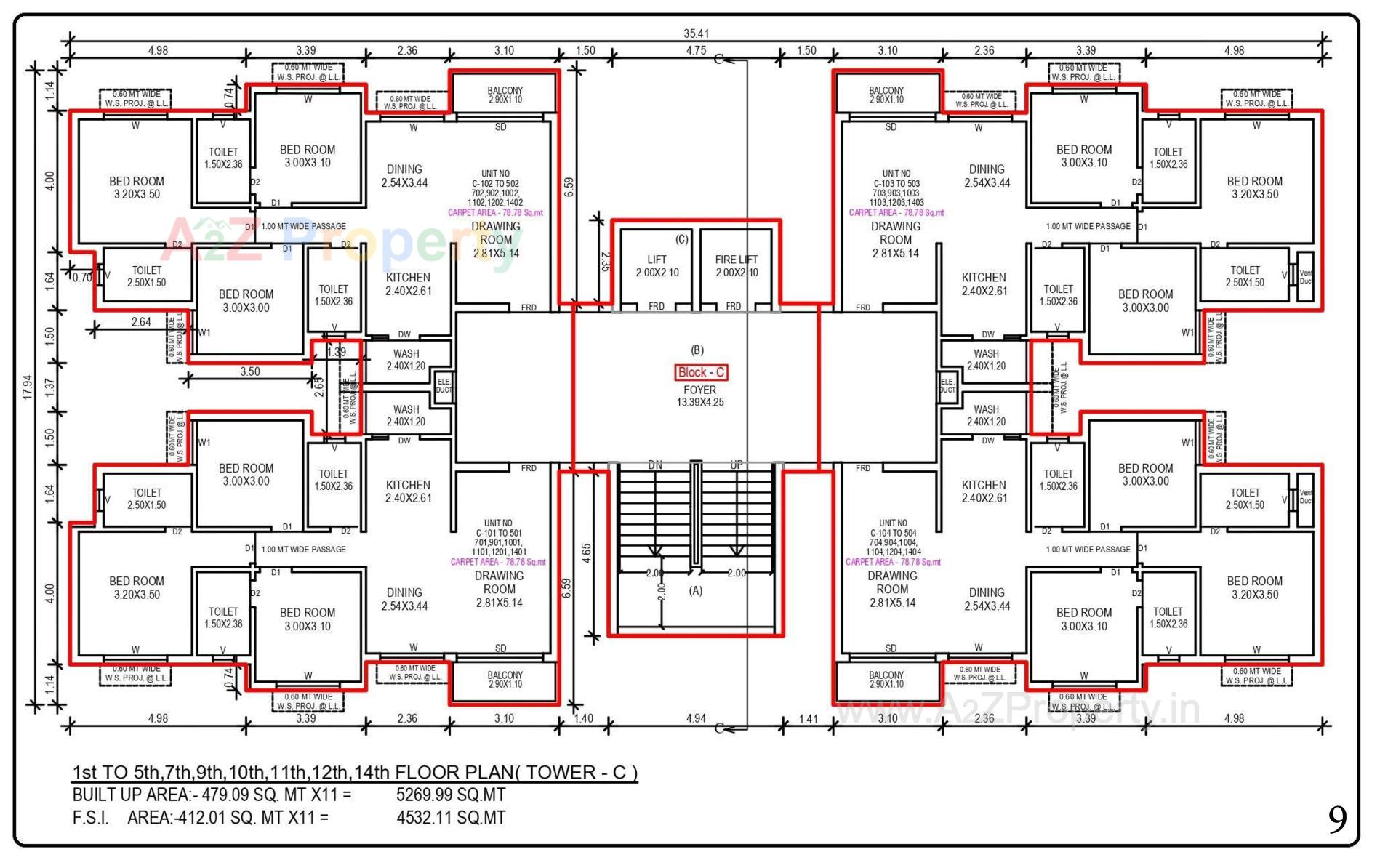 Layout of real estate project 19 Shops 448 Bhk Flats At Gorwa located at Gorwa, Vadodara, Gujarat