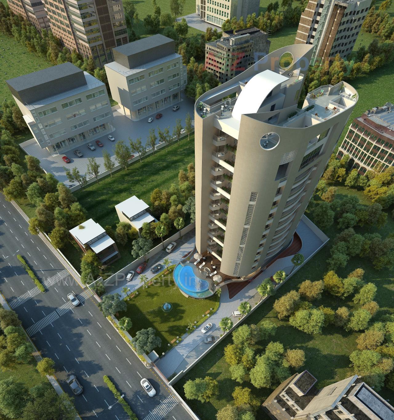 3D Elevation of real estate project 24k located at Vadodara, Vadodara, Gujarat