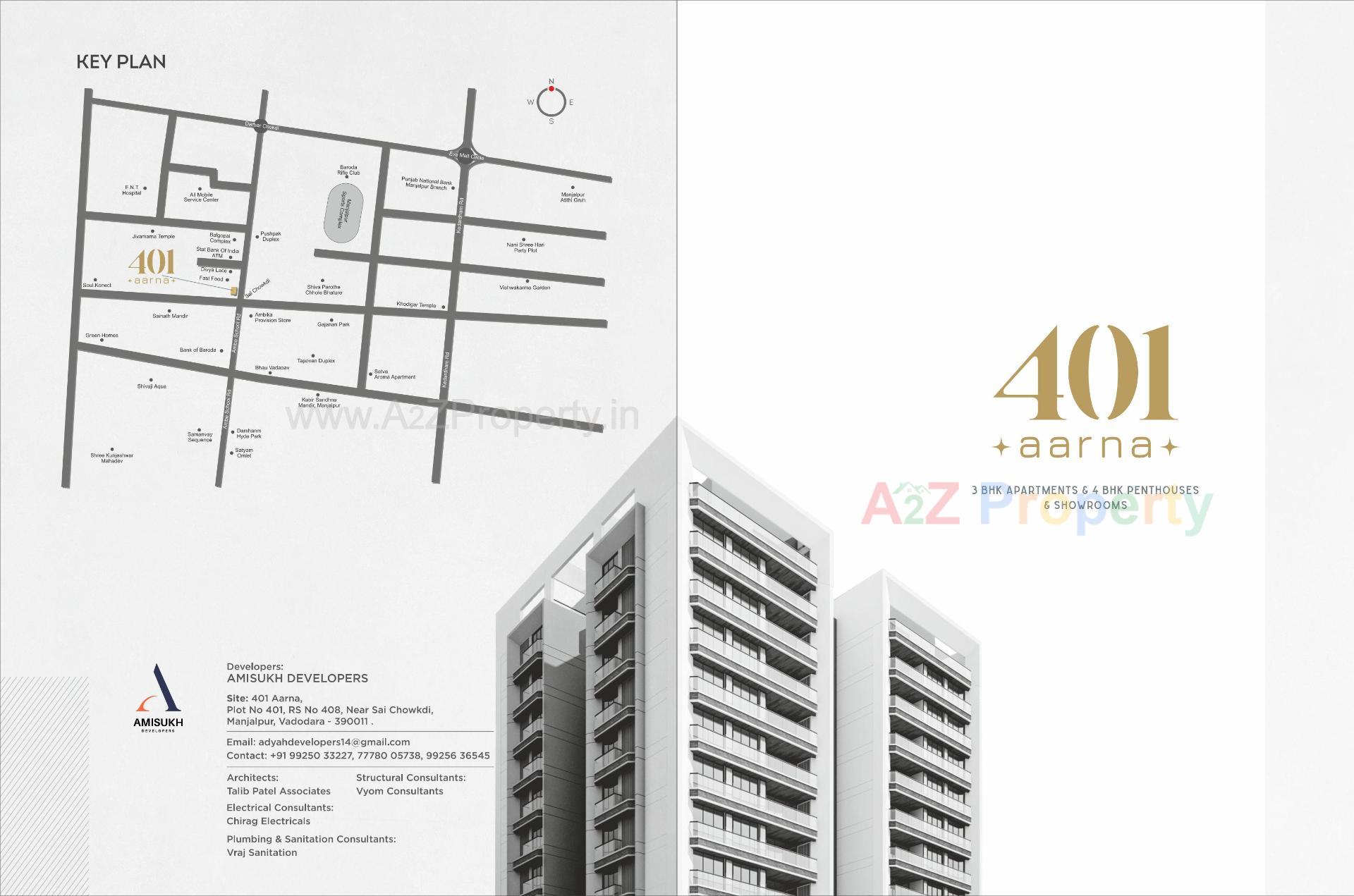  of real estate project 401 Aarna located at Manjalpur, Vadodara, Gujarat