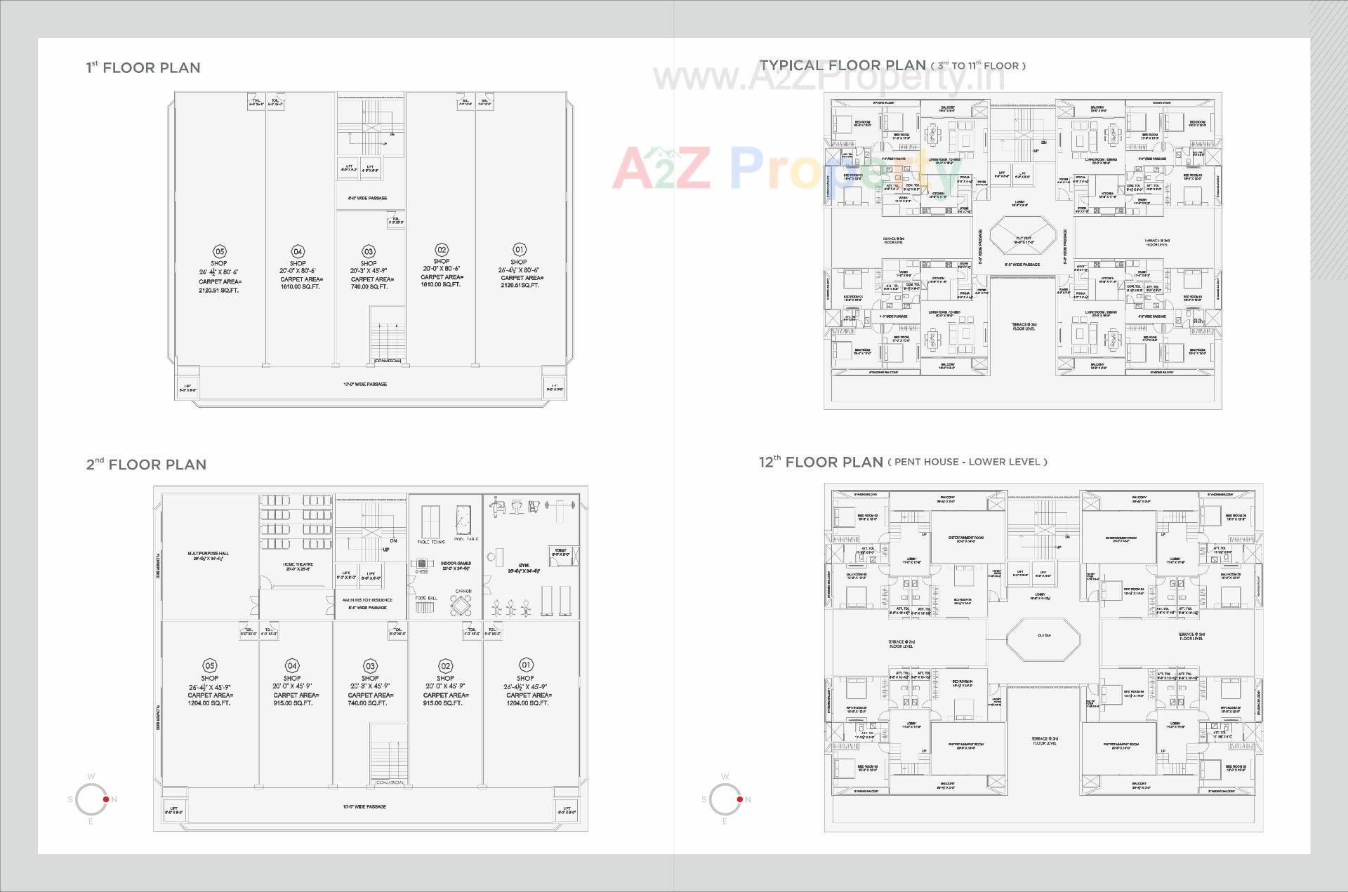 Layout of real estate project 401 Aarna located at Manjalpur, Vadodara, Gujarat
