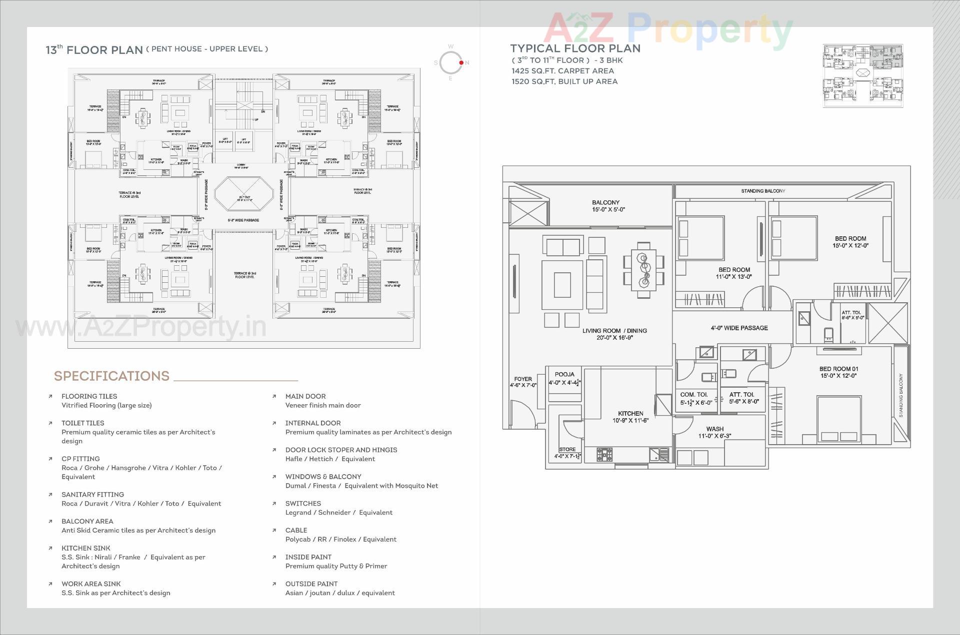 Layout of real estate project 401 Aarna located at Manjalpur, Vadodara, Gujarat