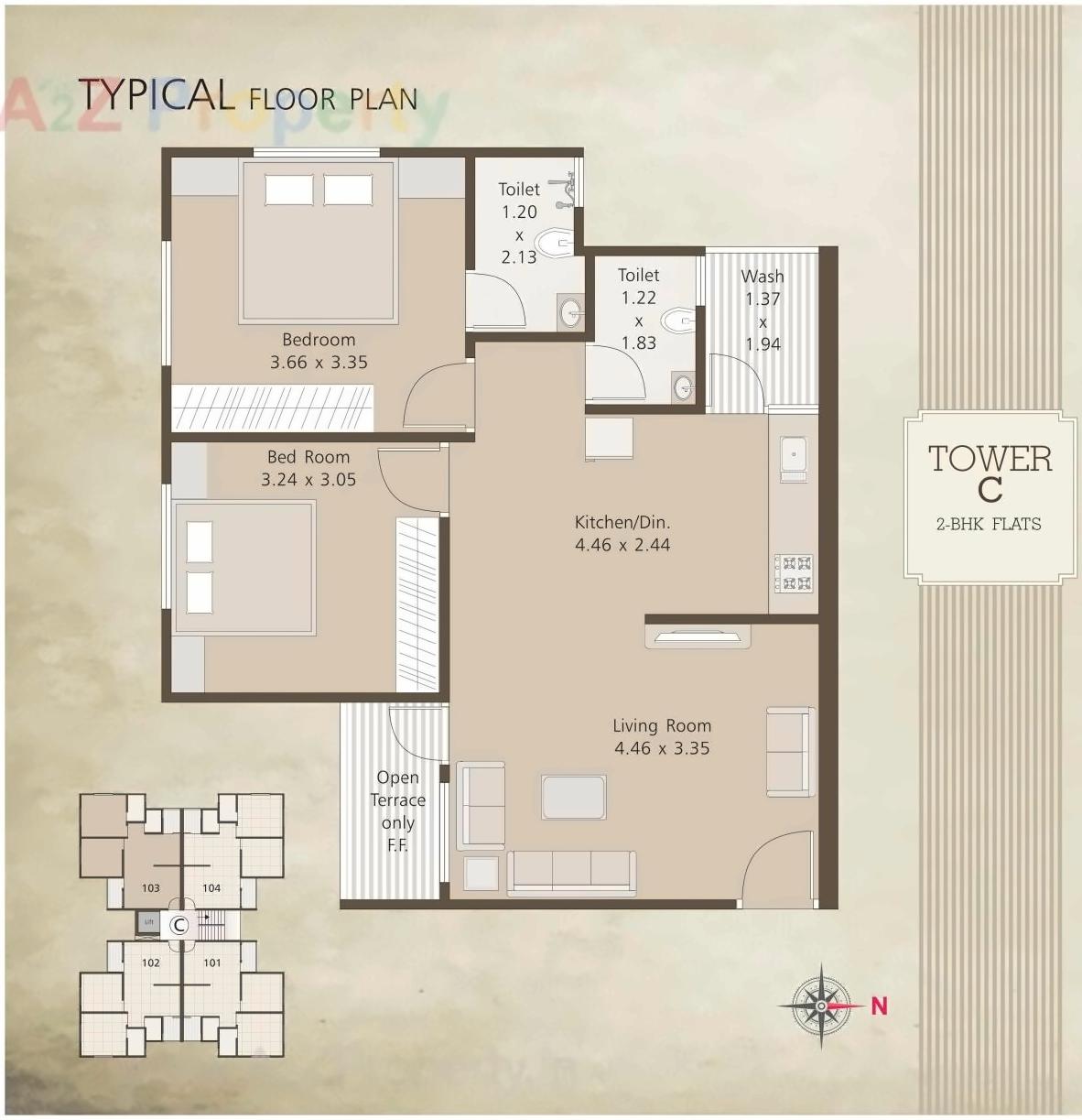 Layout of real estate project 5th Avenue located at Manjalpur, Vadodara, Gujarat
