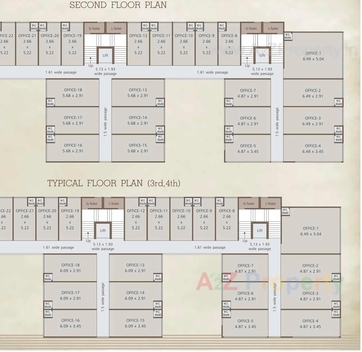 Layout of real estate project 5th Avenue located at Manjalpur, Vadodara, Gujarat