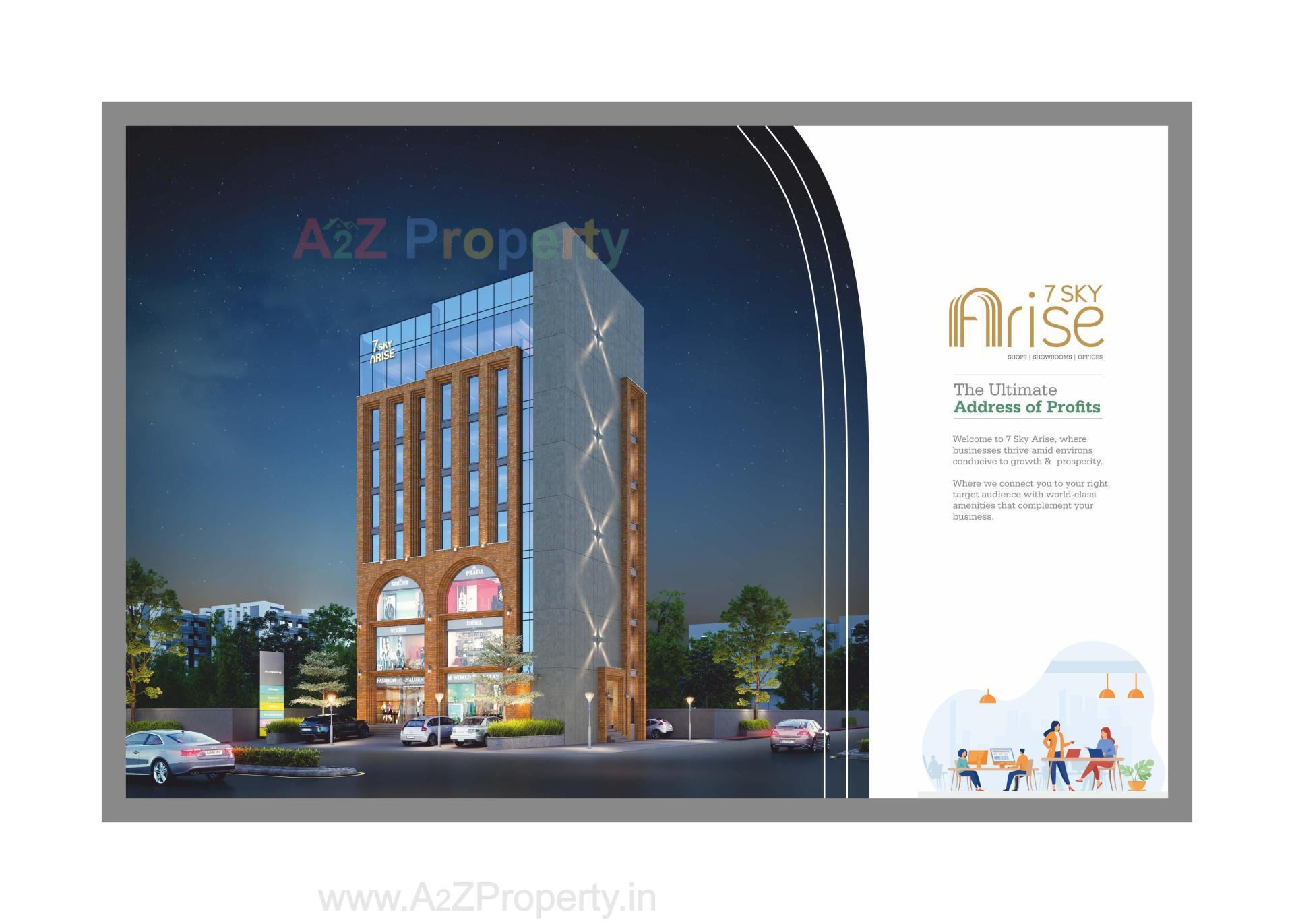 3D Elevation of real estate project 7 Sky Arise located at Gotri, Vadodara, Gujarat