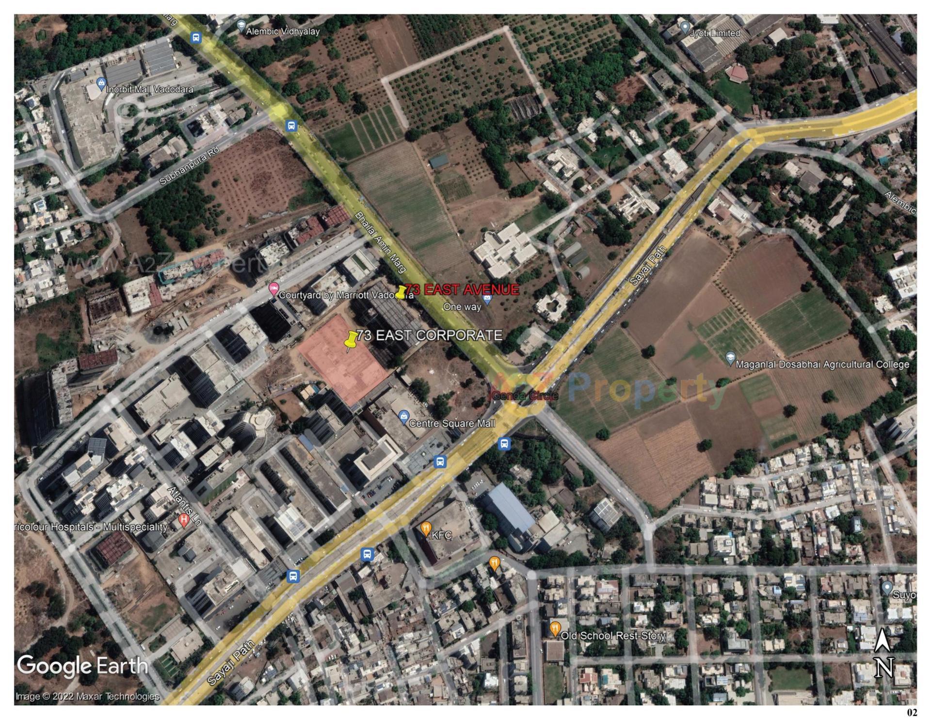  of real estate project 73 East Avenue Corporate located at Vadi-vadi--subhanpura, Vadodara, Gujarat