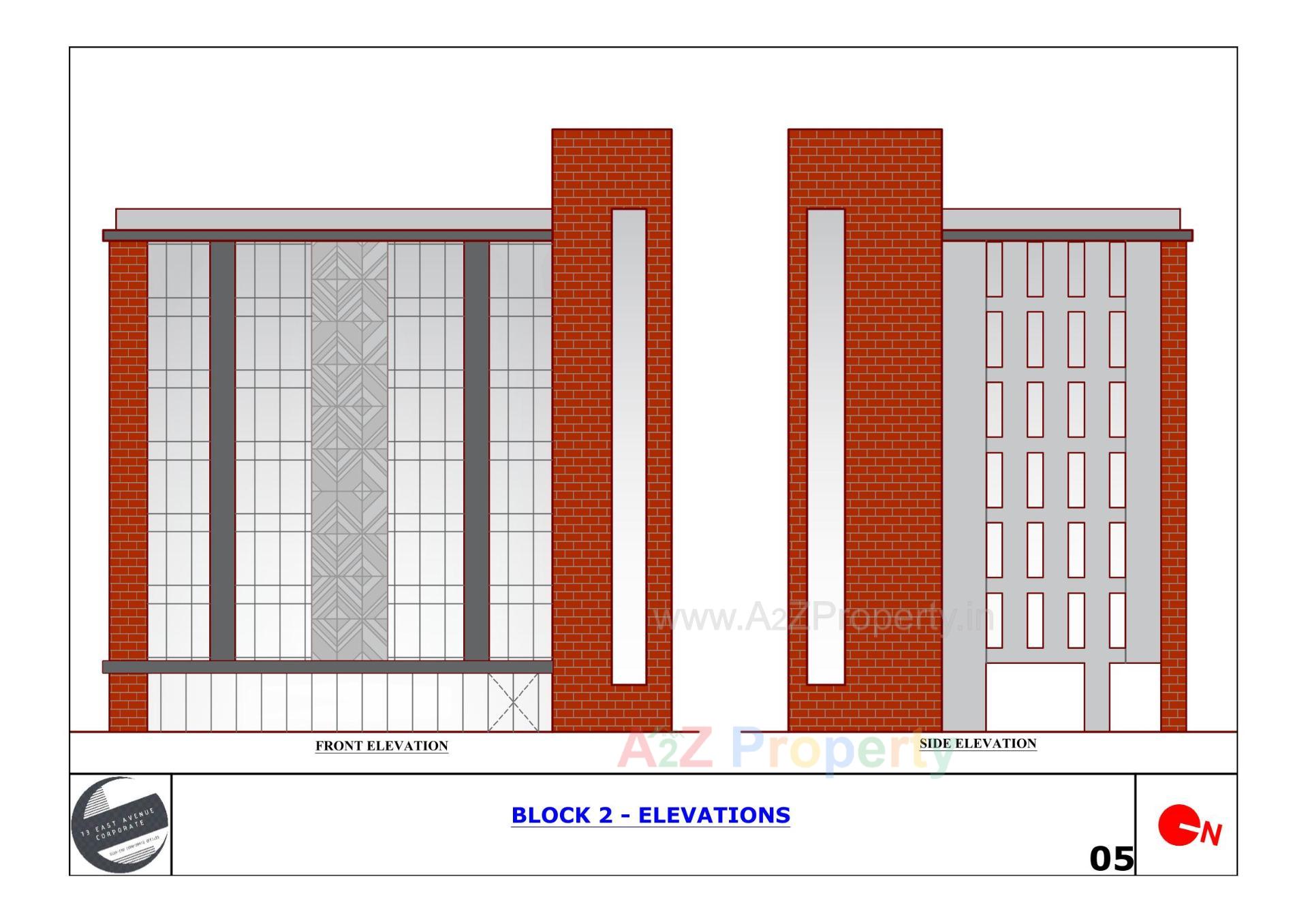 Layout of real estate project 73 East Avenue Corporate located at Vadi-vadi--subhanpura, Vadodara, Gujarat
