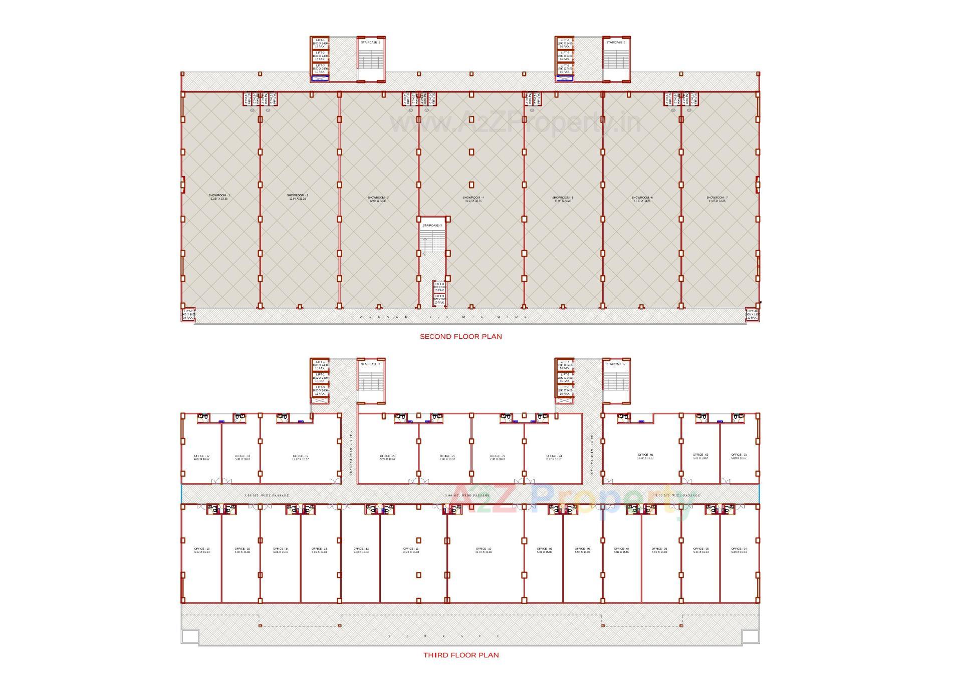 Layout of real estate project 73 East Avenue located at Wadiwadi-subhanpura, Vadodara, Gujarat
