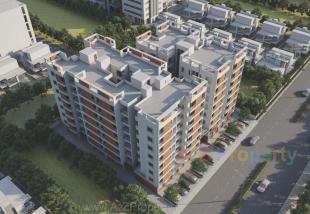 Elevation of real estate project Aadhya Aangan located at Bhayli, Vadodara, Gujarat