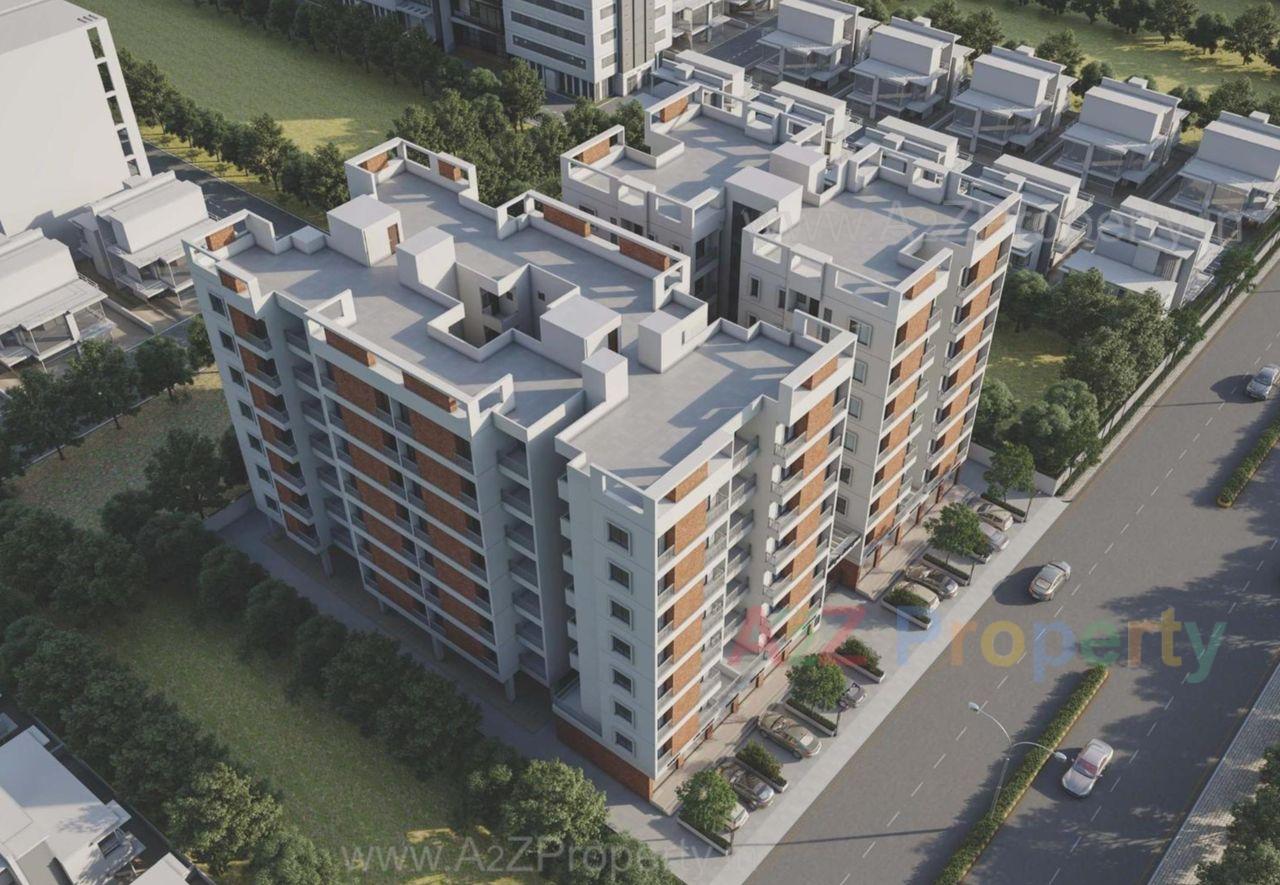 3D Elevation of real estate project Aadhya Aangan located at Bhayli, Vadodara, Gujarat